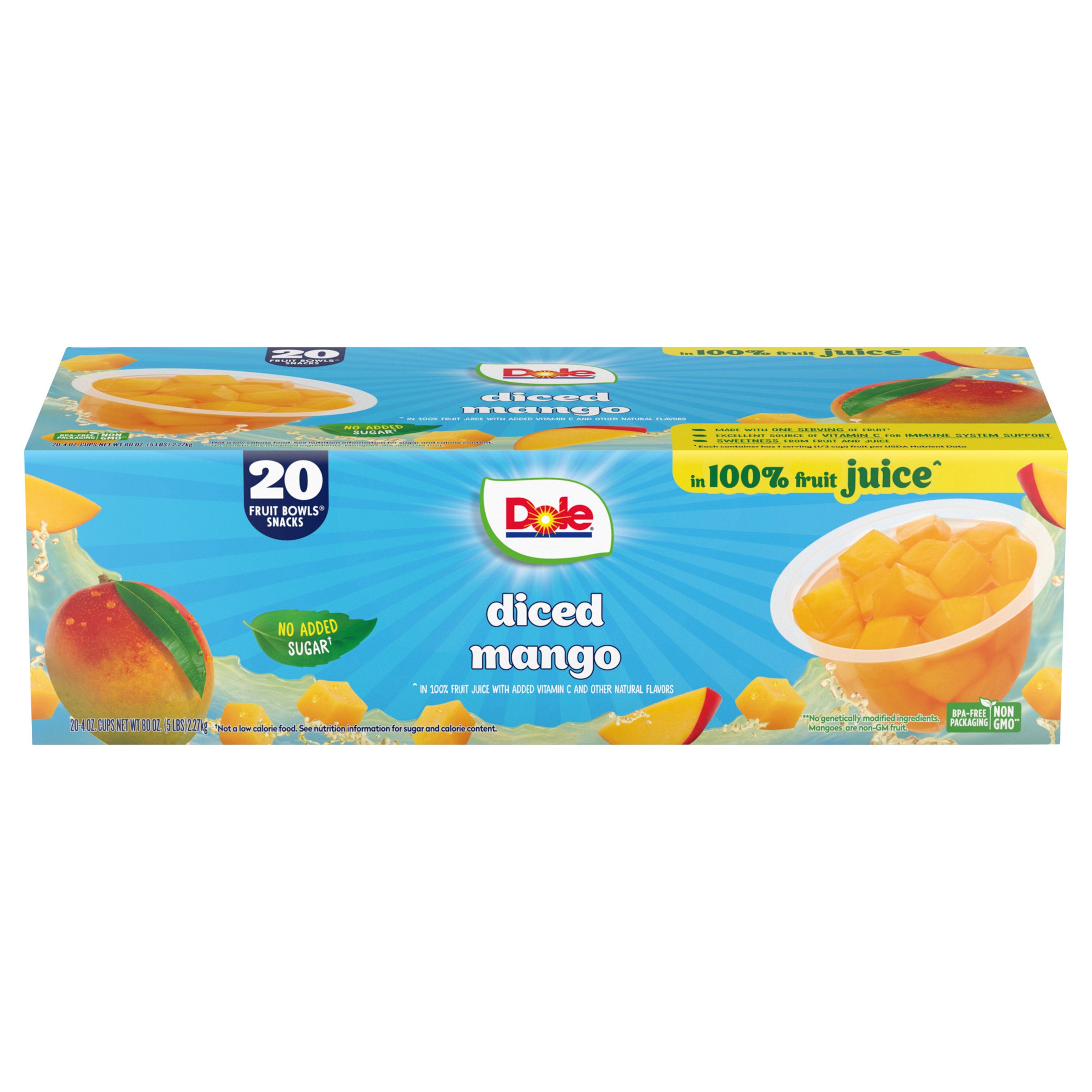 DOLE MANGO FRUIT BOWLS 20/4 OUNCE CUPS - Image 1