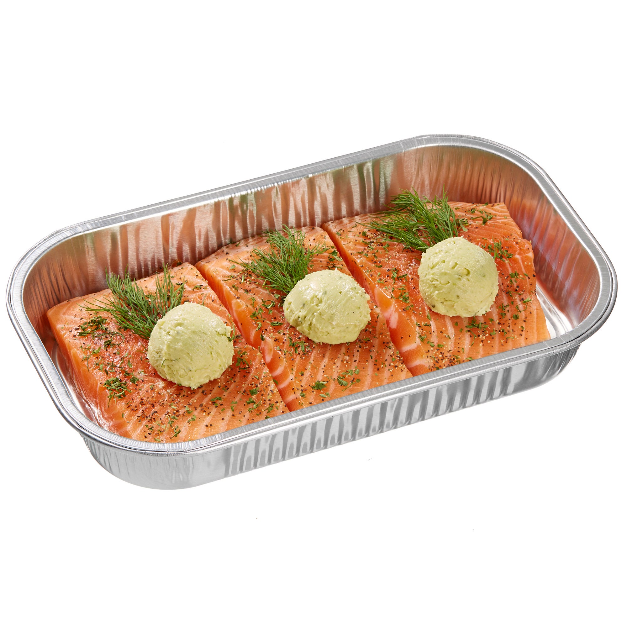 SALMON MILANO W/BASIL PESTO BUTTER PER LB