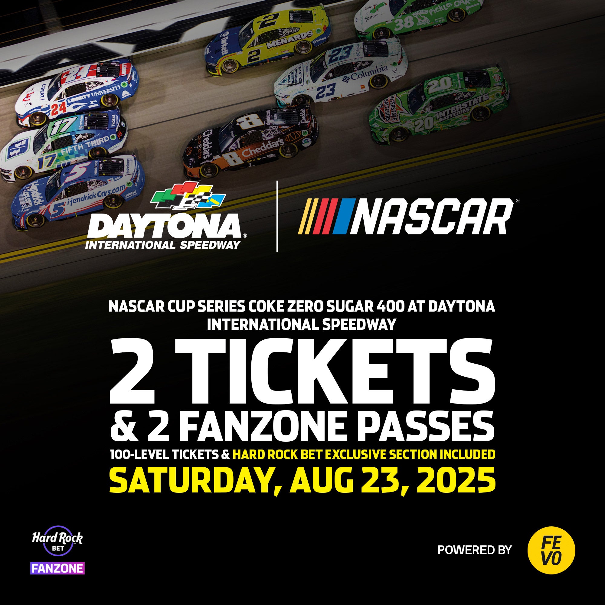NASCAR COKE ZERO 400 2-100 LEVEL TICKETS ITEM IS NON-REFUNDABLE