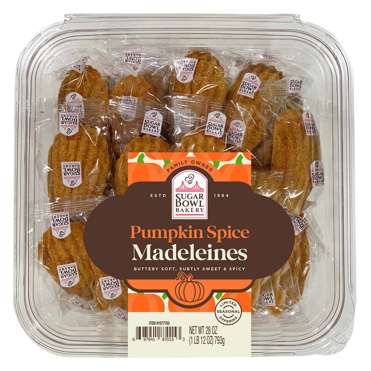 SUGAR BOWL BAKERY PUMPKIN MADELEINES 28 OZ - Image 1
