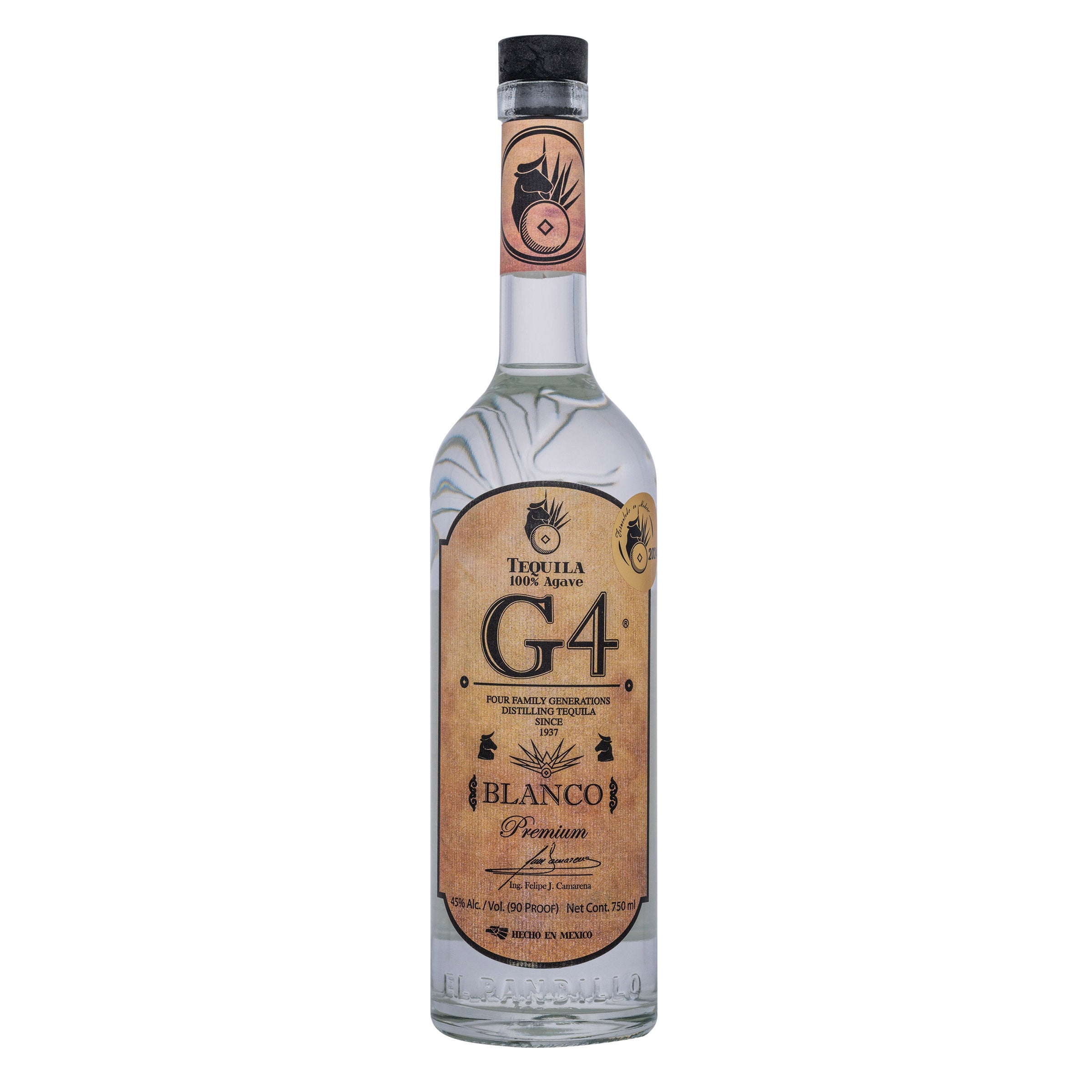 G4 TEQUILA BLANCO DE MADERA JALISCO, MEXICO 750ML