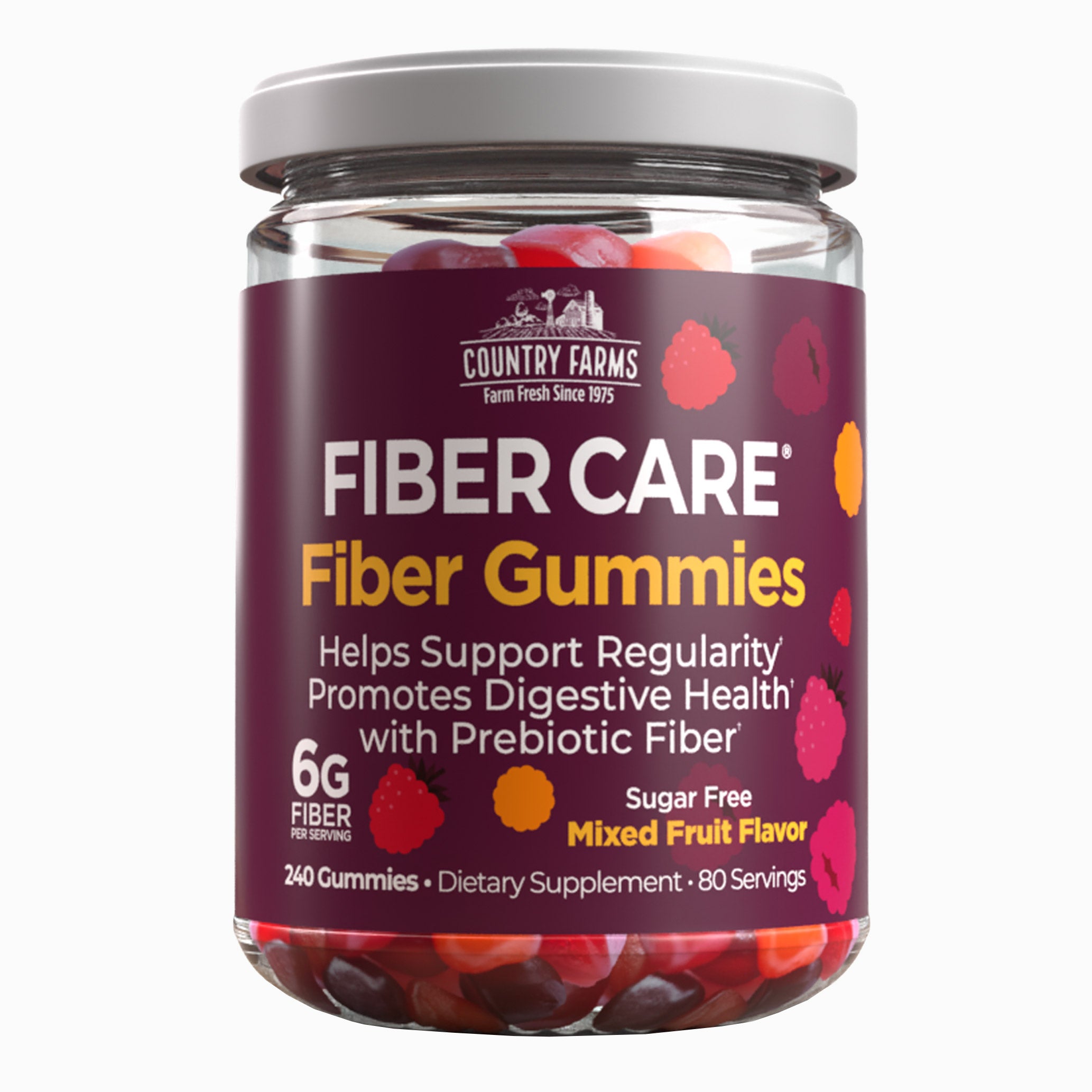 COUNTRY FARMS FIBER CARE GUMMIES 6G SUGAR FREE 240CT - Image 1