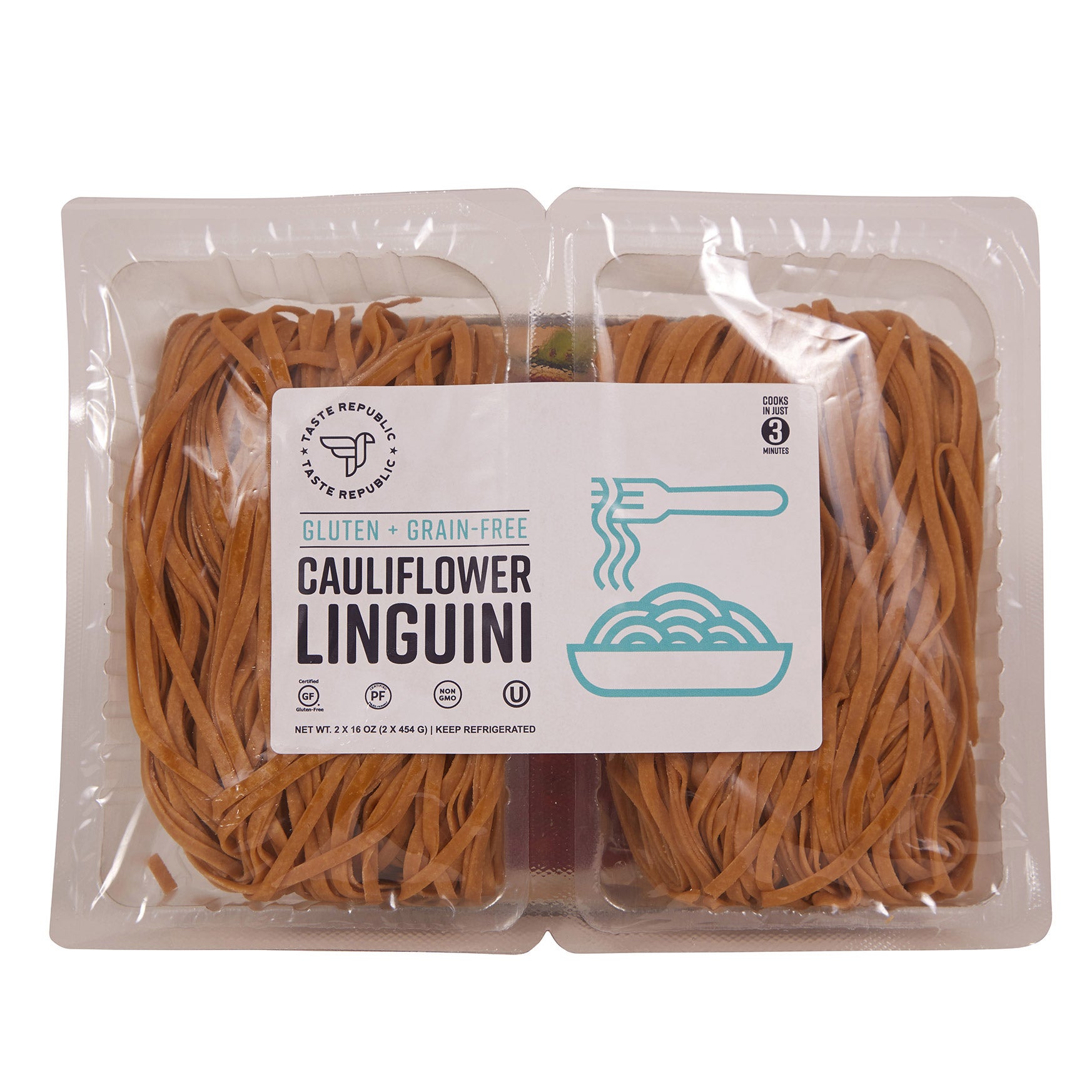 TASTE REPUBLIC CAULIFLOWER LINGUINI 2 PACK 16 OUNCES EACH - Image 1