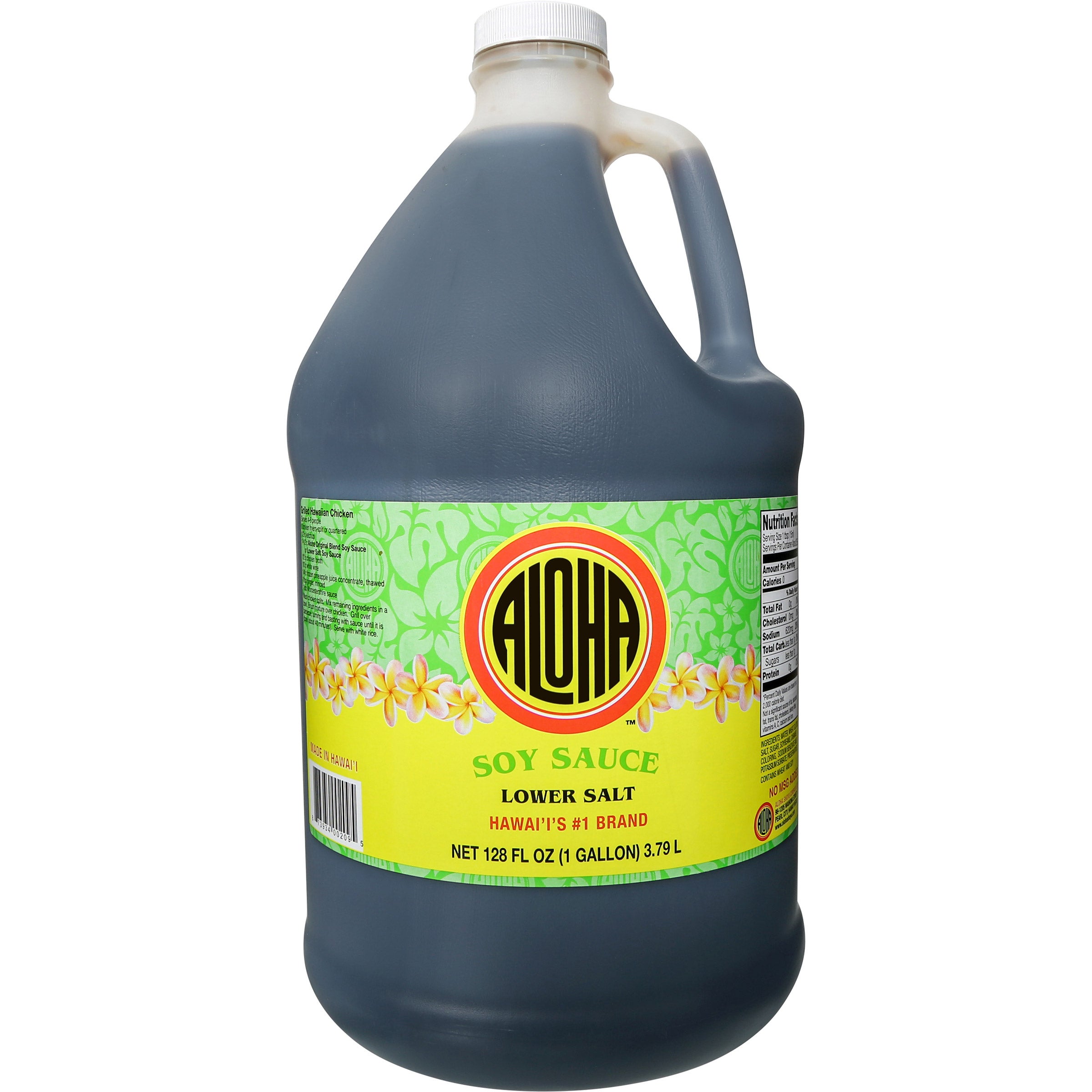 ALOHA SHOYU LOWER SALT SOY SAUCE NET WT 128OZ