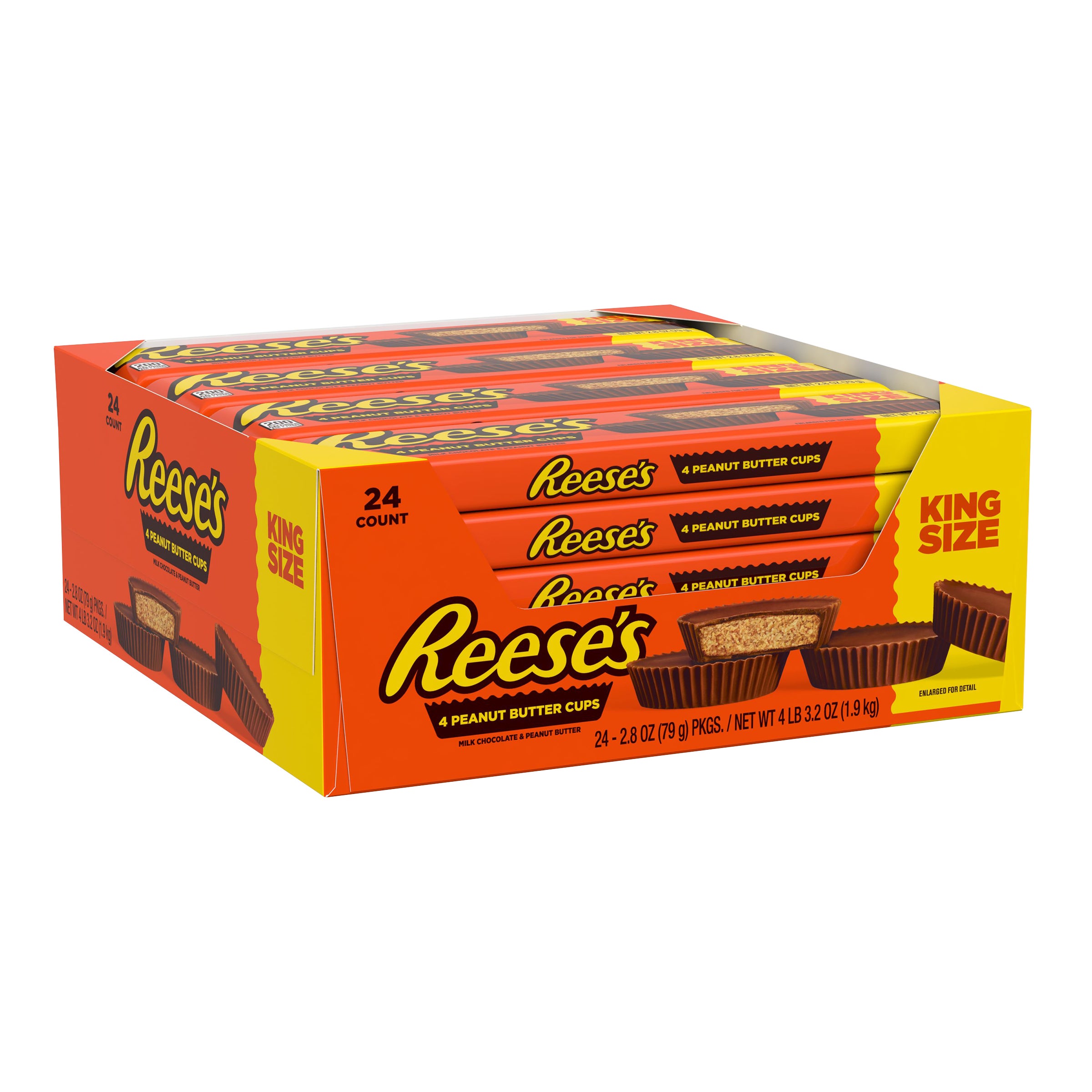 REESE'S PEANUT BUTTER CUPS KING SIZE 24CT/2.8OZ