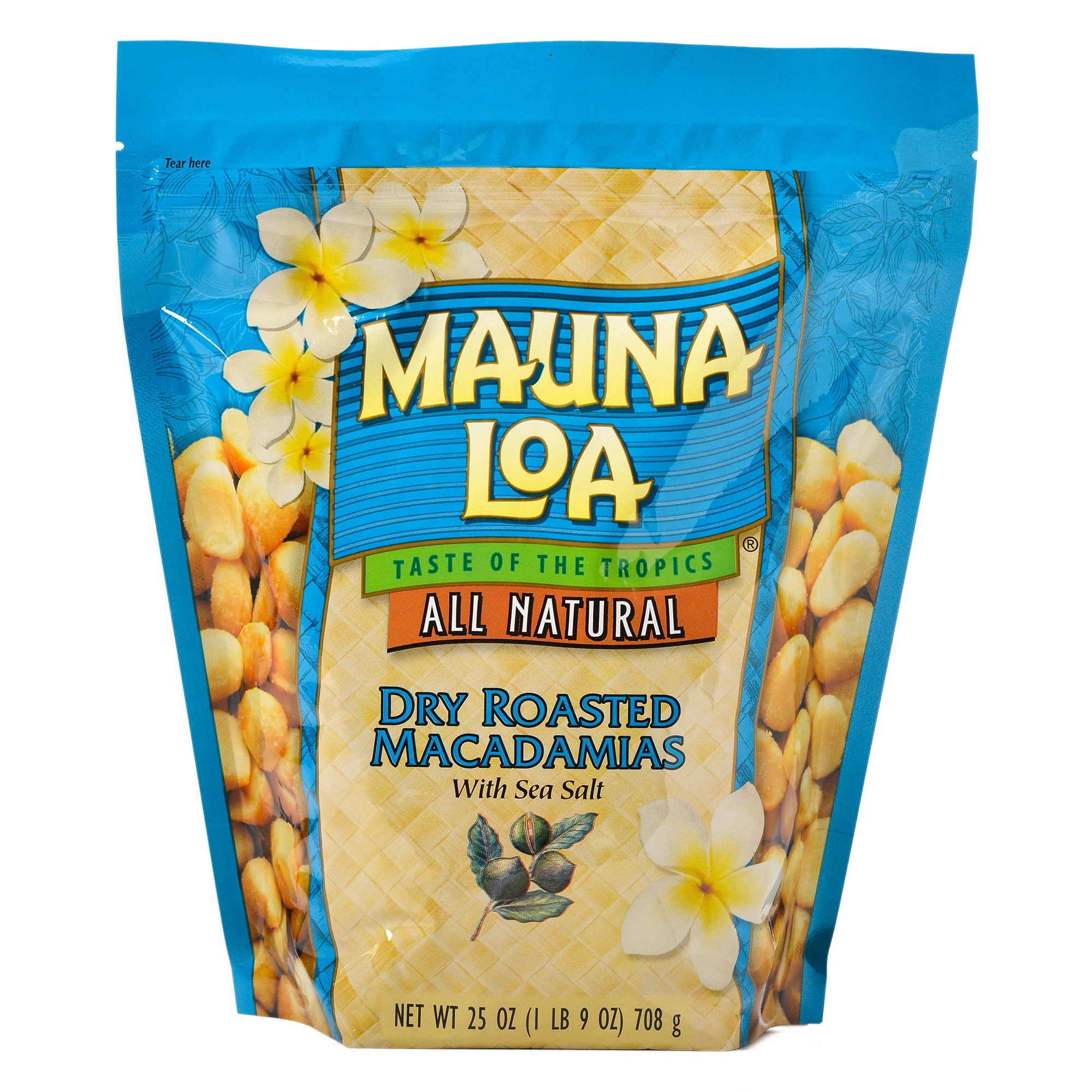 MAUNA LOA MACADAMIAS DRY ROASTED & SALTED 25 OUNCE BAG
