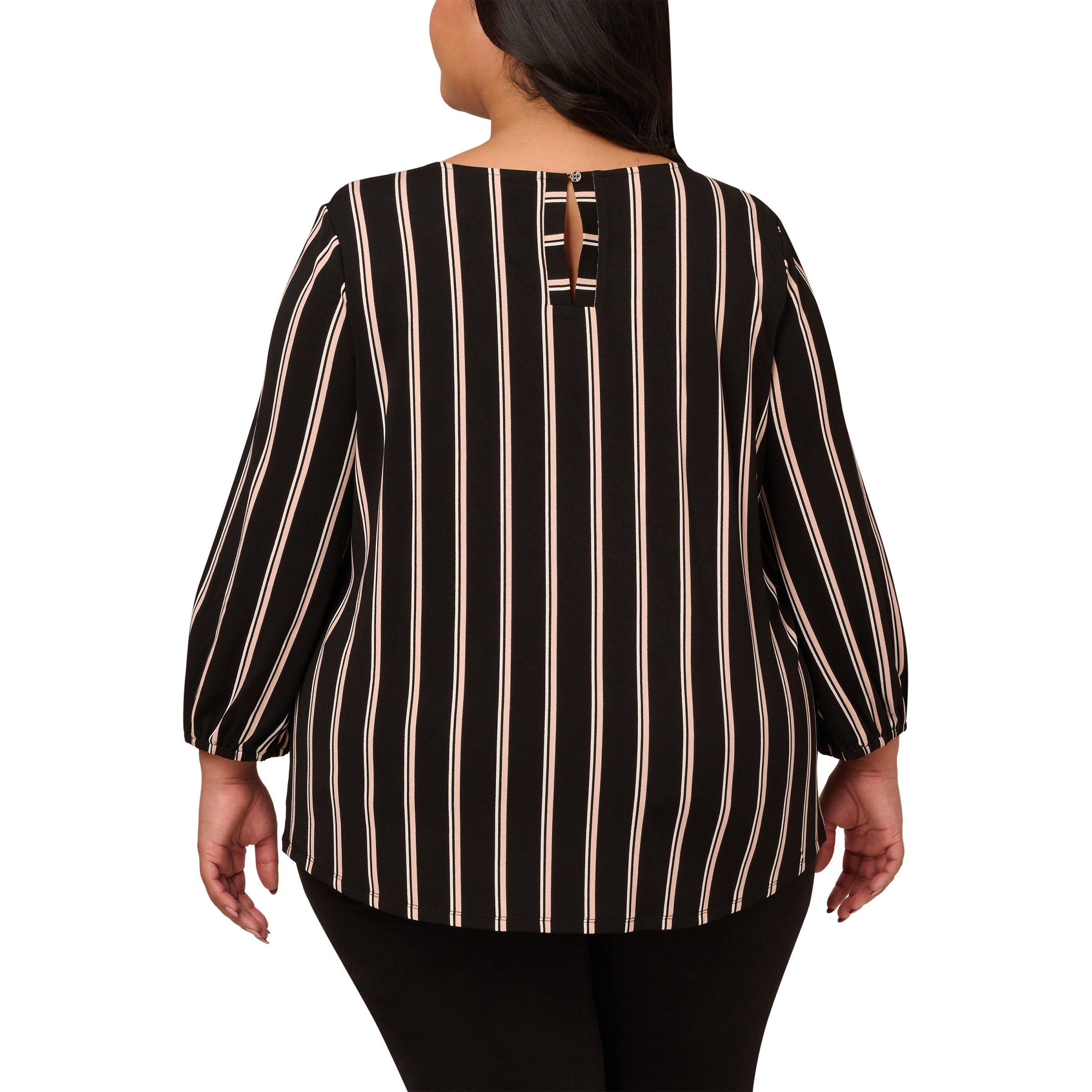 ADRIANNA PAPELL WOMEN'S KNIT CREPE BLOUSE