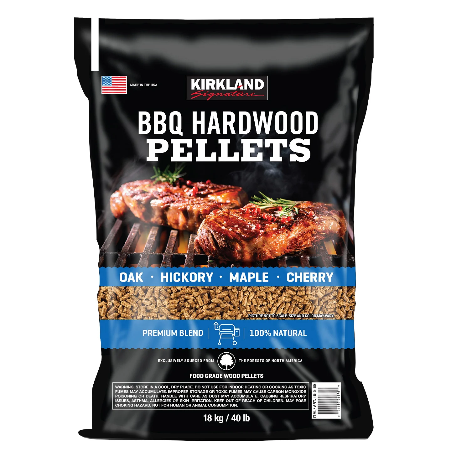 KIRKLAND SIGNATURE BBQ HARDWOOD PELLETS 40 LB - Image 1
