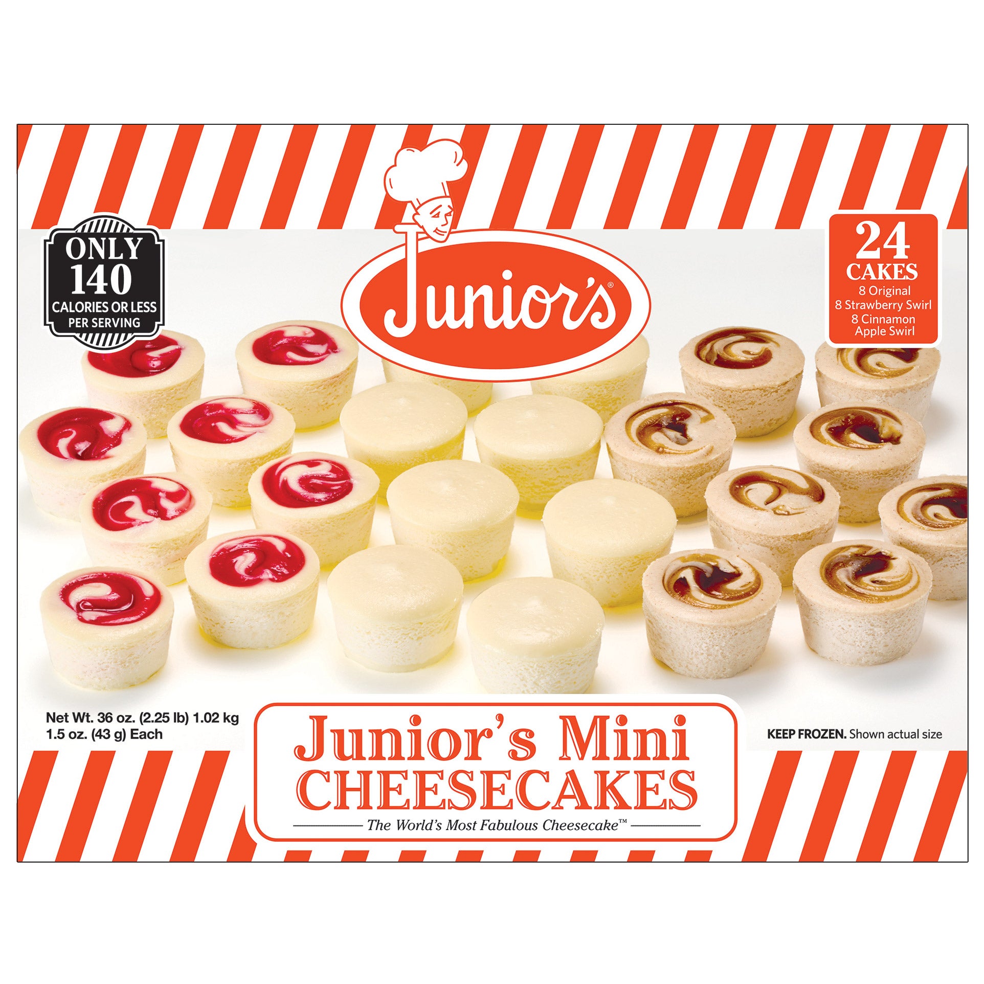 JUNIOR'S MINI CHEESECAKES 24 CT