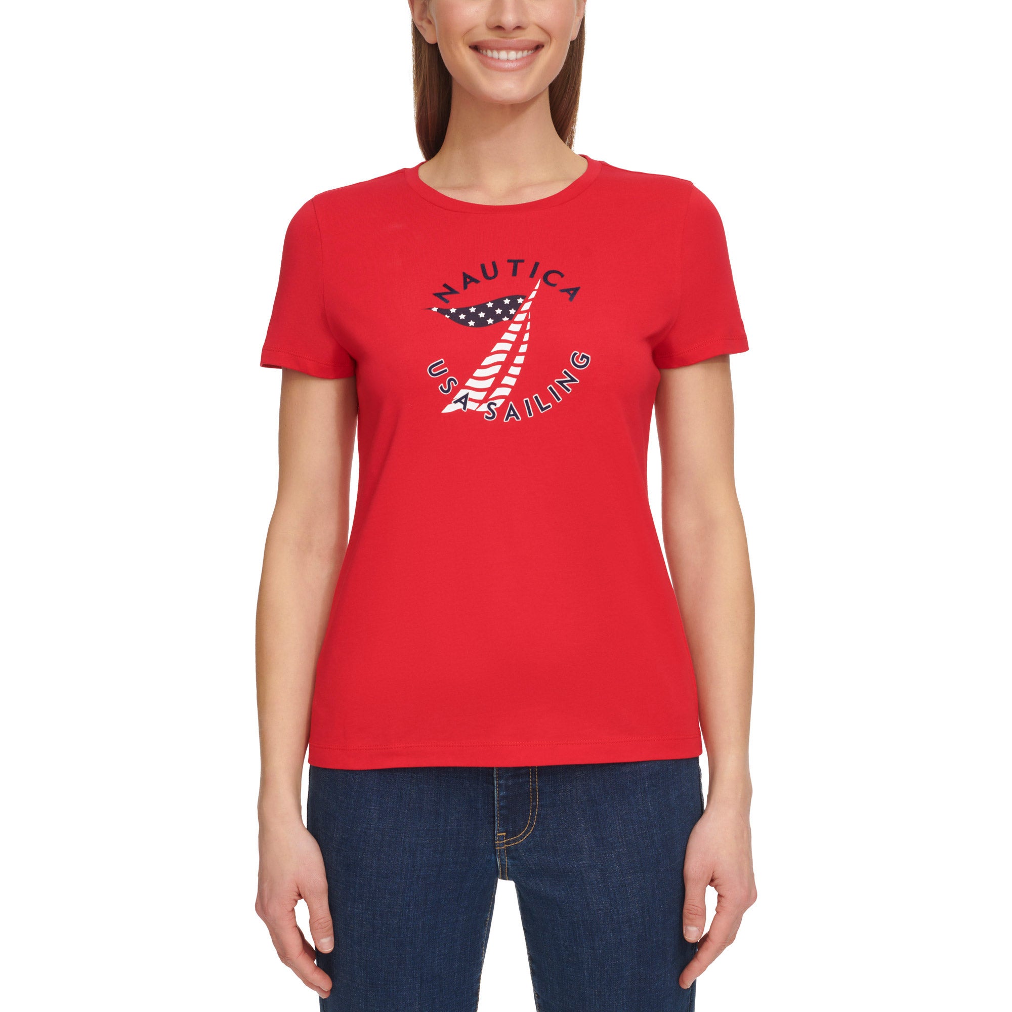 NAUTICA JEANS LADIES' LOGO TEE - Image 1
