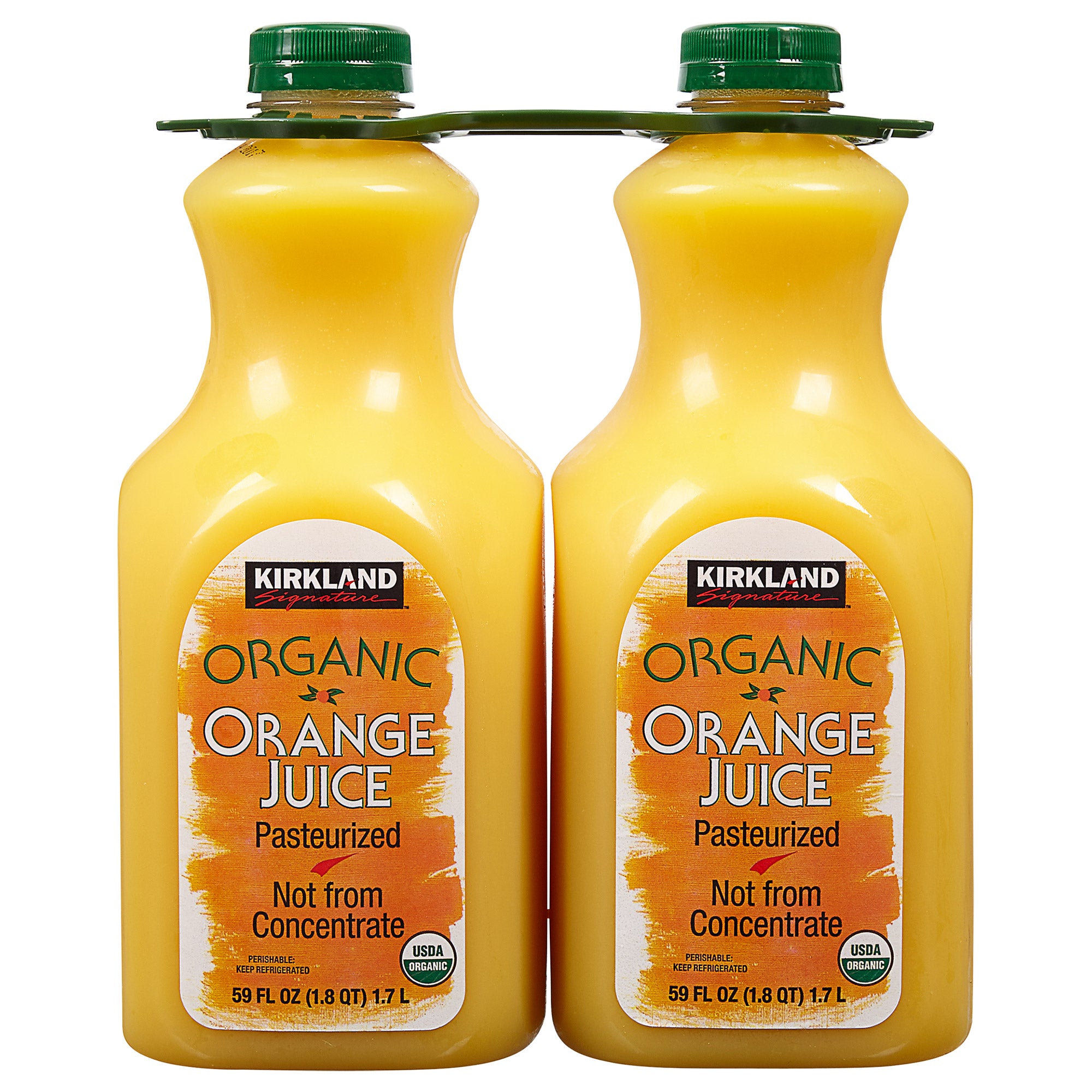 KIRKLAND SIGNATURE ORGANIC ORANGE JUICE 2 PACK 59 OUNCES EACH