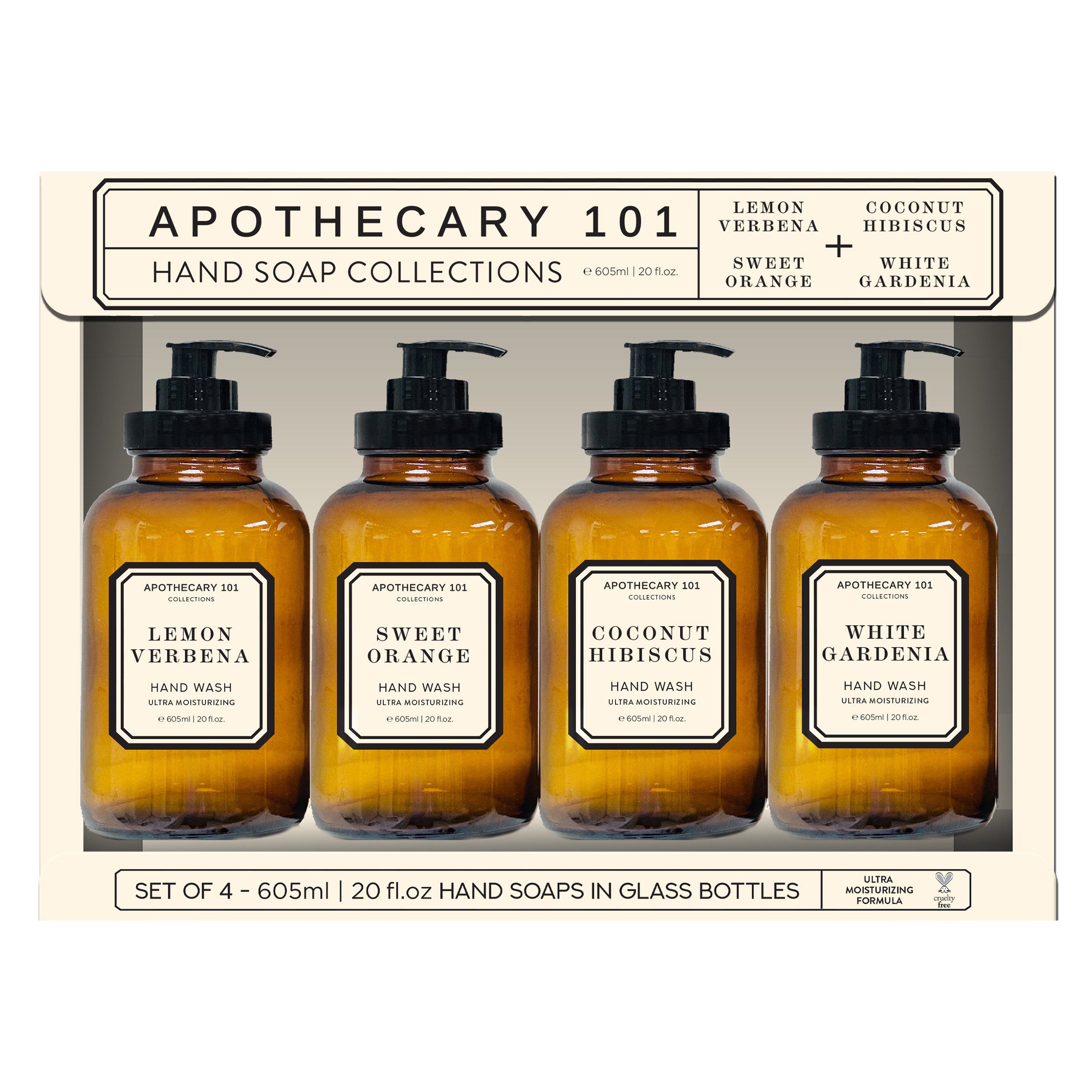 H+B APOTHECARY 101 HAND SOAP 4-PACK, 19.5 FL OZ