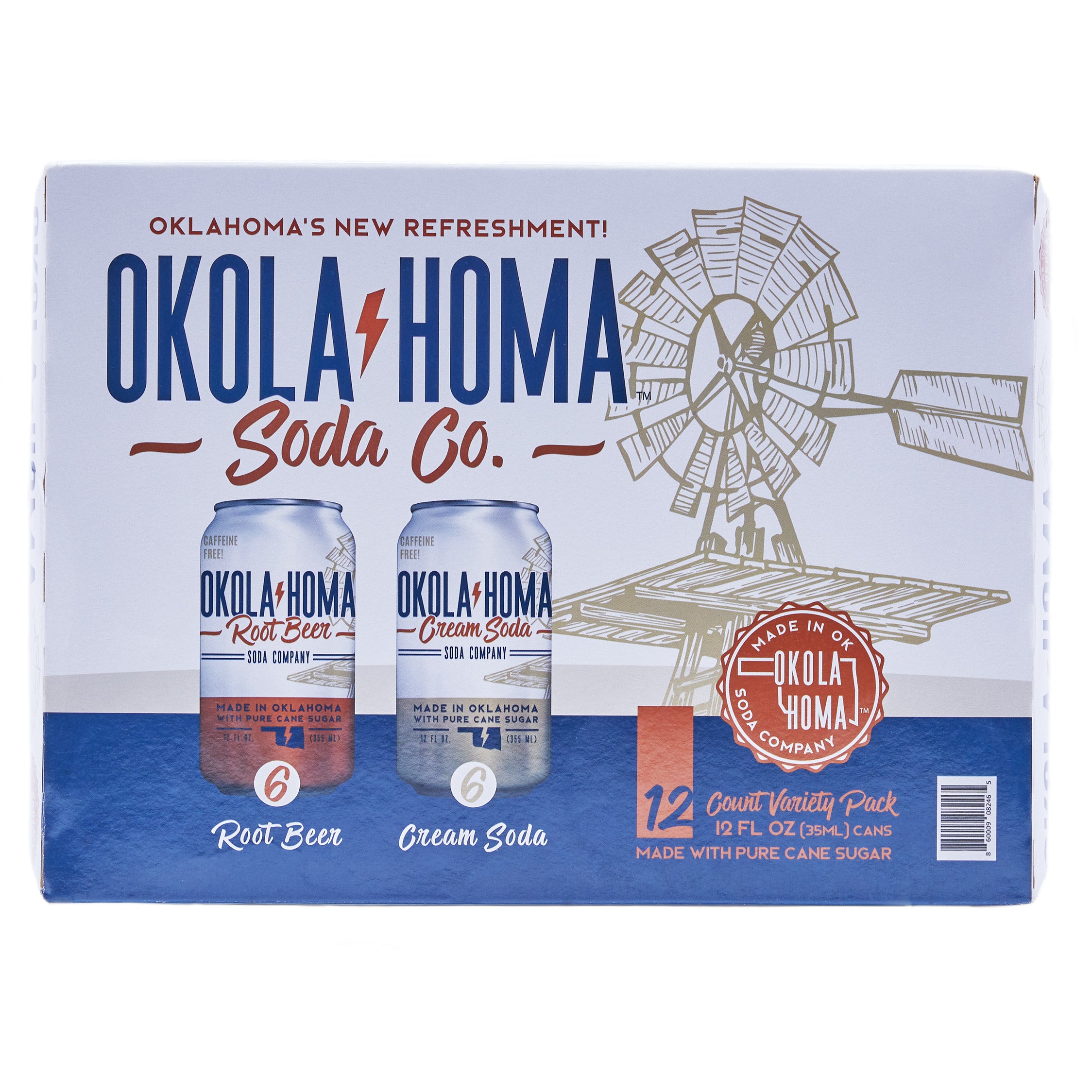 OKOLAHOMA SODA ROOT BEER / CREAM SODA 12 CT / 12 OZ - Image 1
