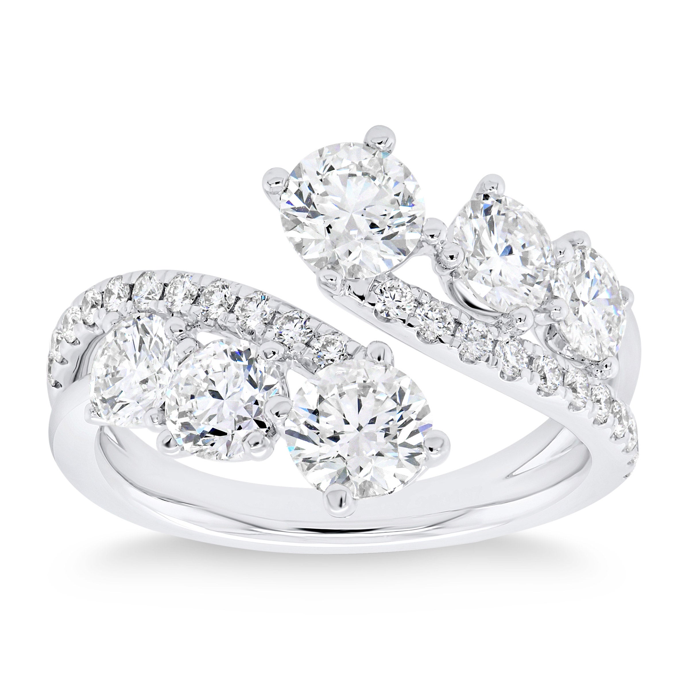 PLATINUM VS2 I 2.46CTW ROUND DIAMOND RING SIZE 6 - Image 1