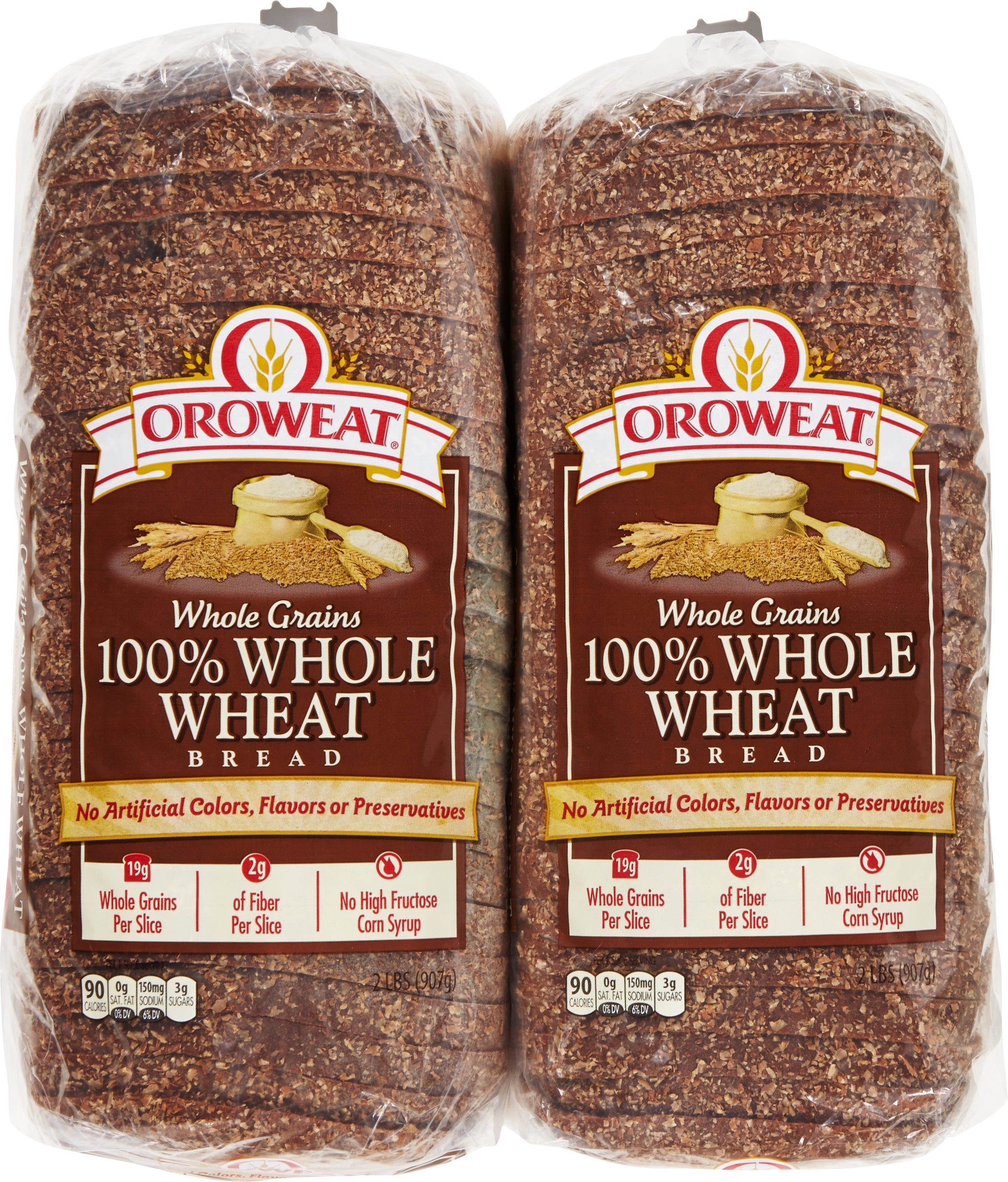 OROWEAT 100% WHOLE WHEAT BREAD 2/32 OZ