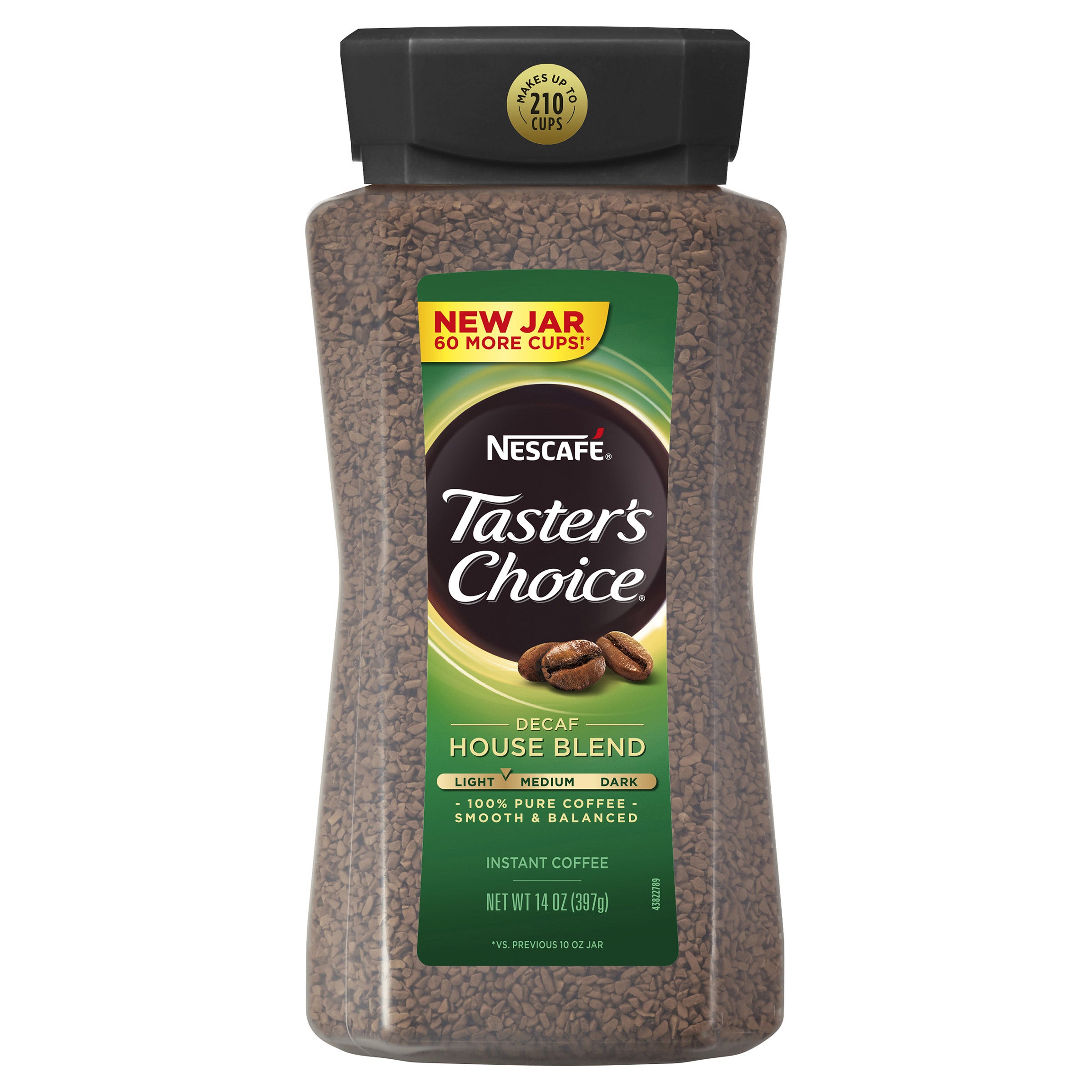TASTER'S CHOICE INSTANT DECAF COFFEE 14 OZ (0.88 LBS)