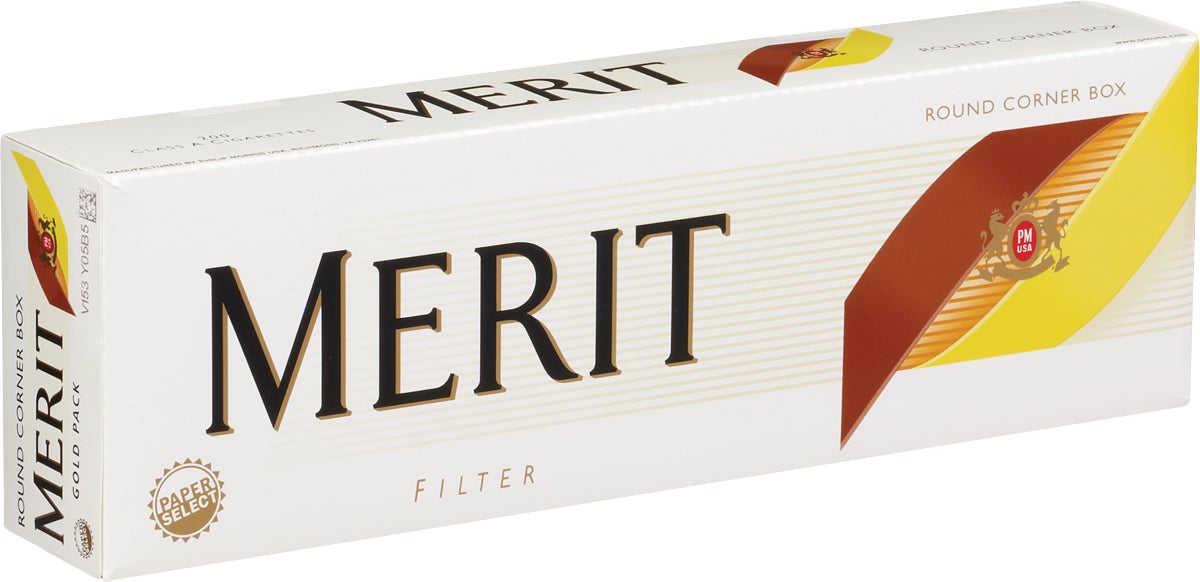 PHILIP MORRIS MERIT GOLD PACK BOX
