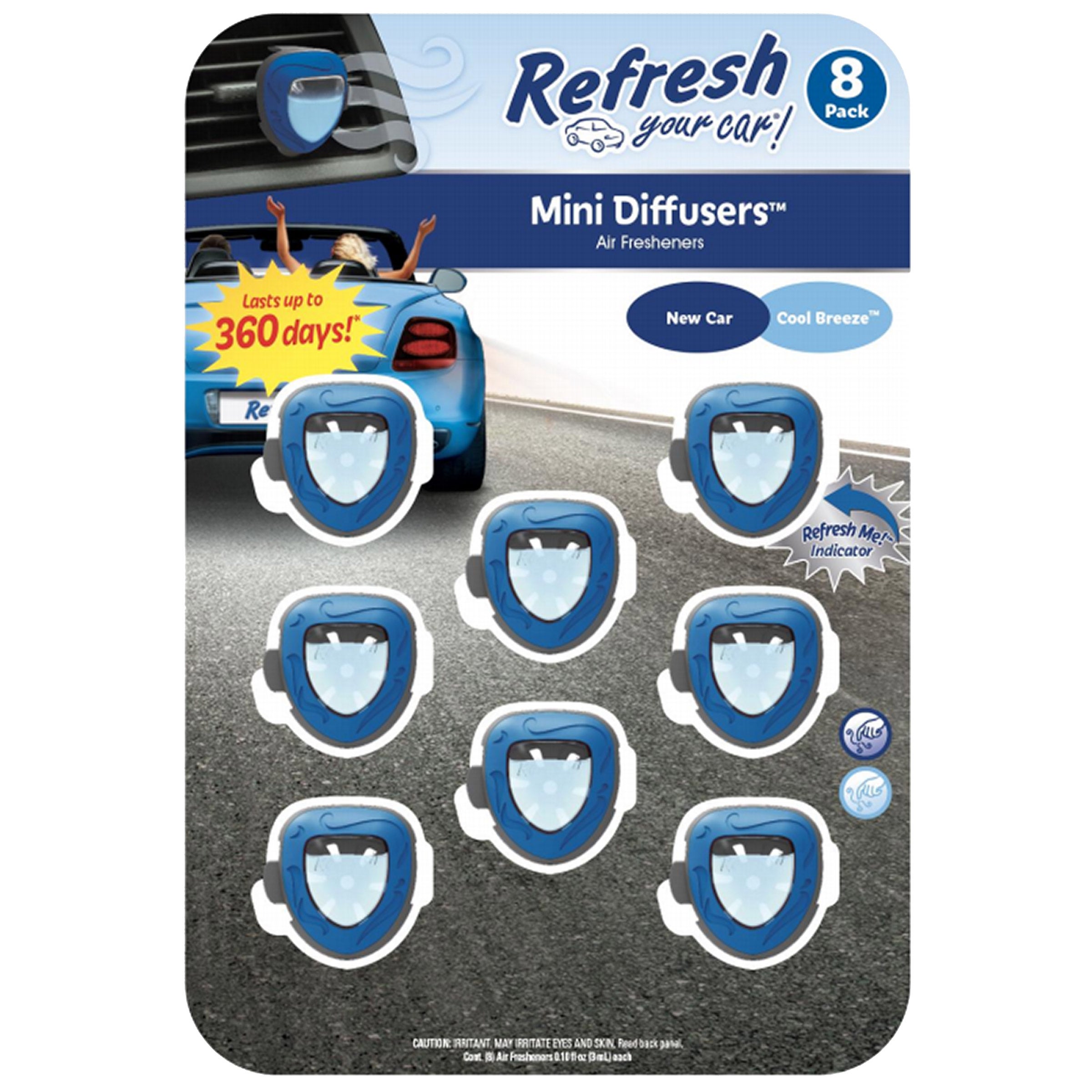 REFRESH YOUR CAR AIR FRESHENER 8-PACK