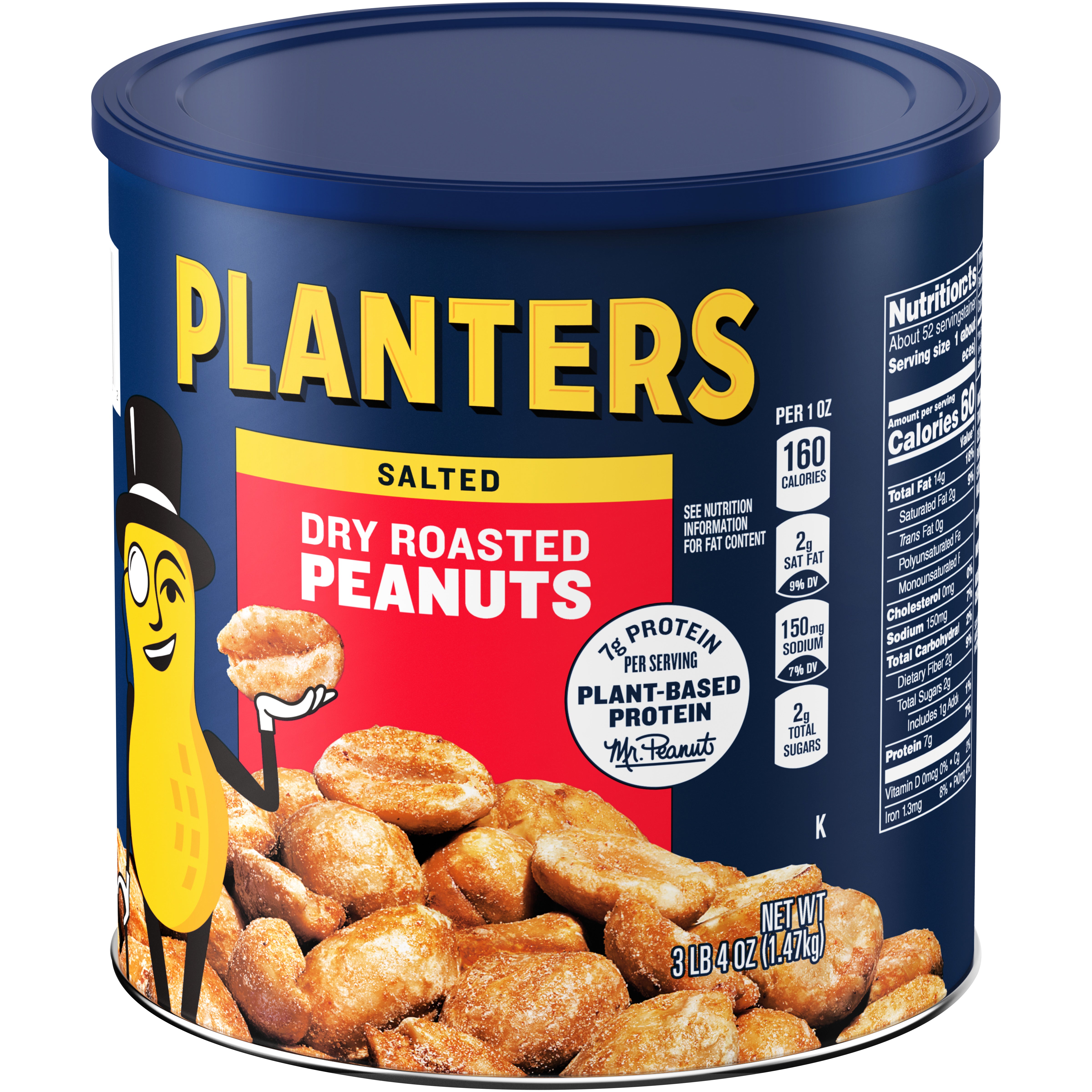 PLANTERS DRY ROASTED PEANUTS 52 OZ - Image 1
