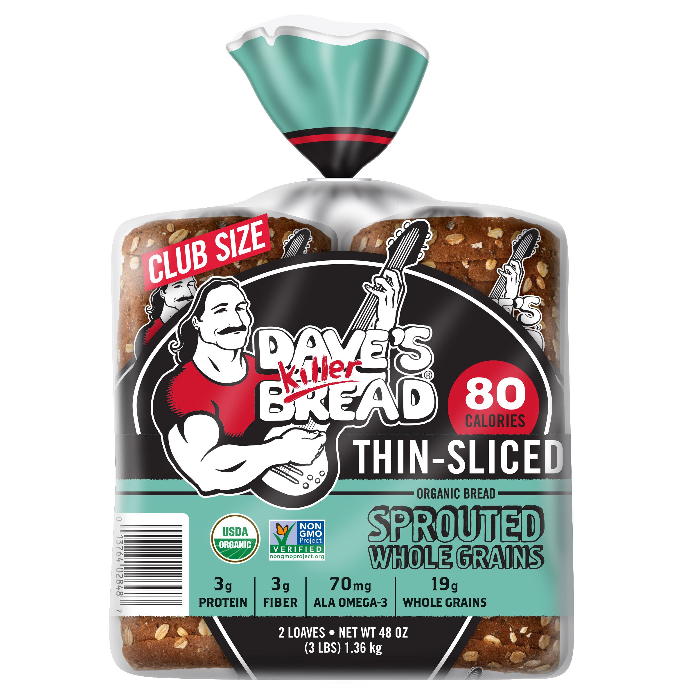DAVE'S KILLER BREAD ORGANIC SPROUTED WHEAT 2/24 OZ