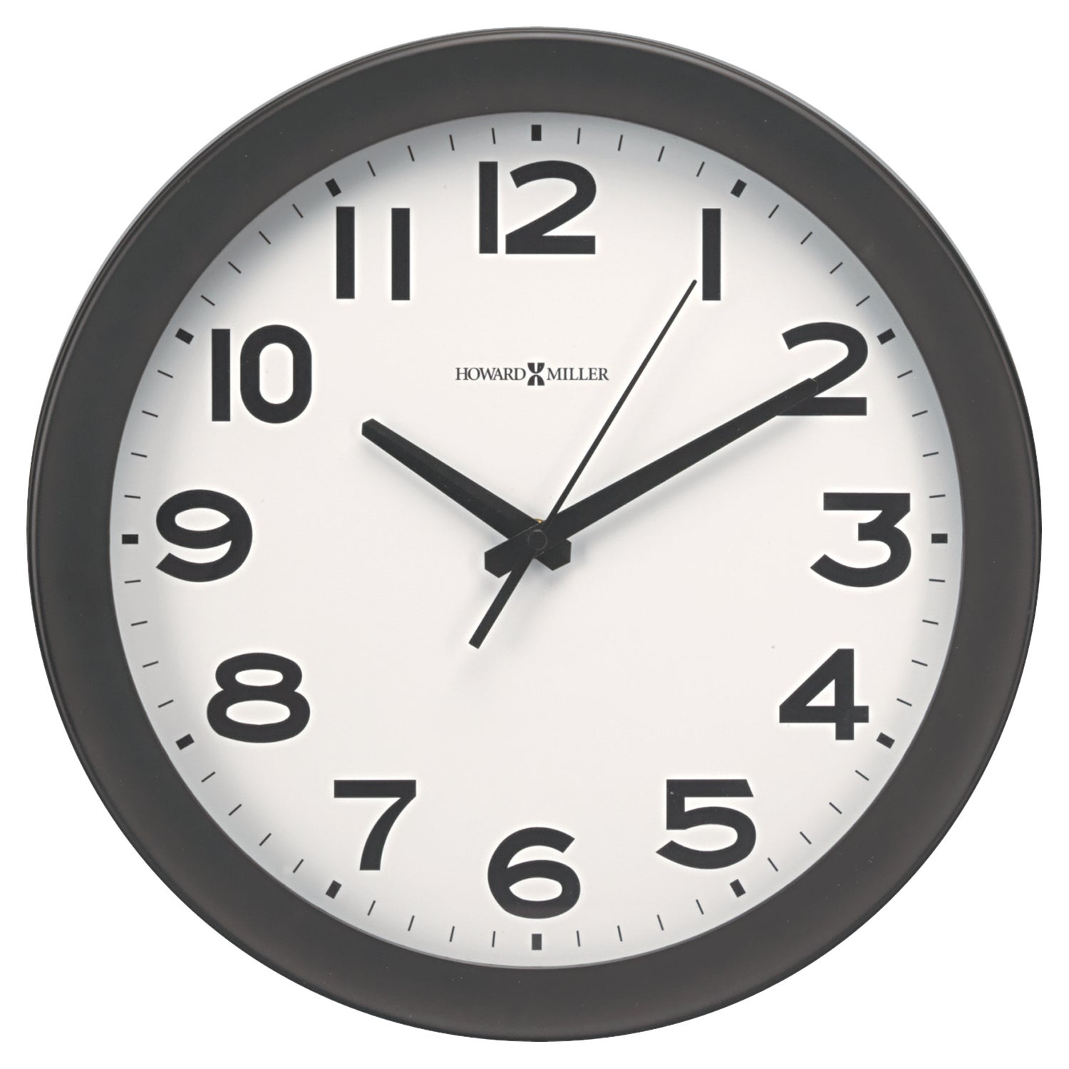 MILLER ROUND WALL CLOCK 13.5¨ MIL625485 BLACK FRME - Image 1