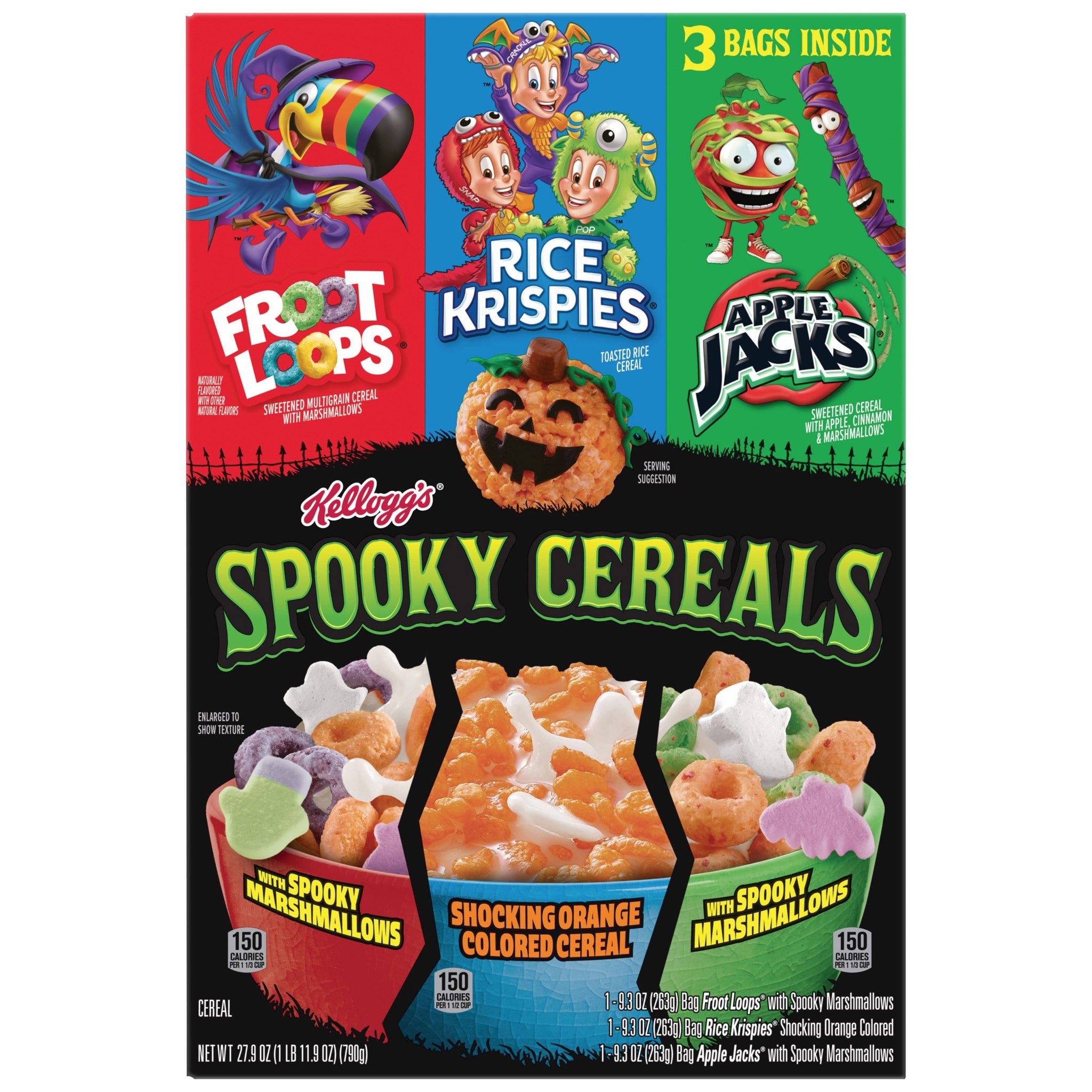 KELLOGG'S SPOOKY PACK VARIETY 27.9 OUNCES