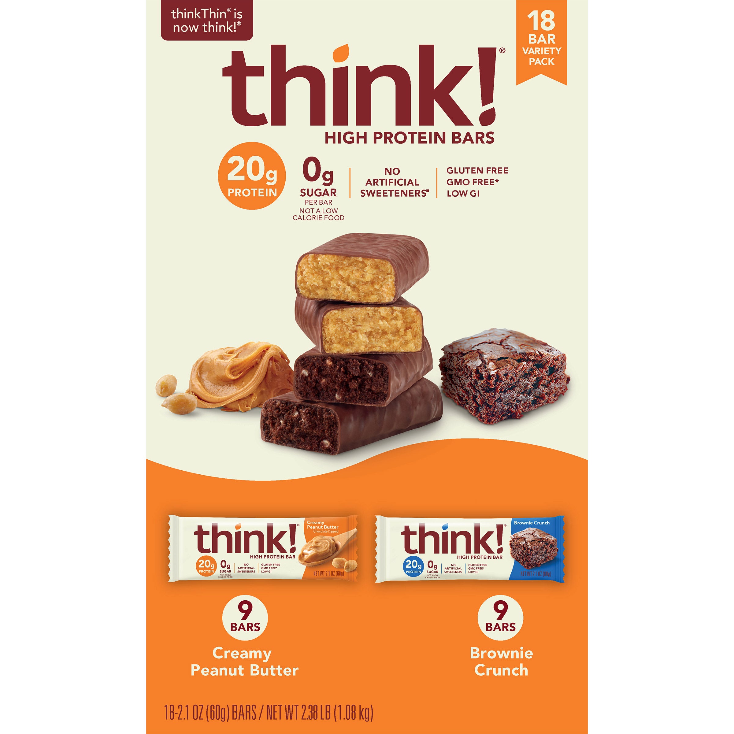 THINK! PROTEIN BAR VARIETY 18/2.11 OZ