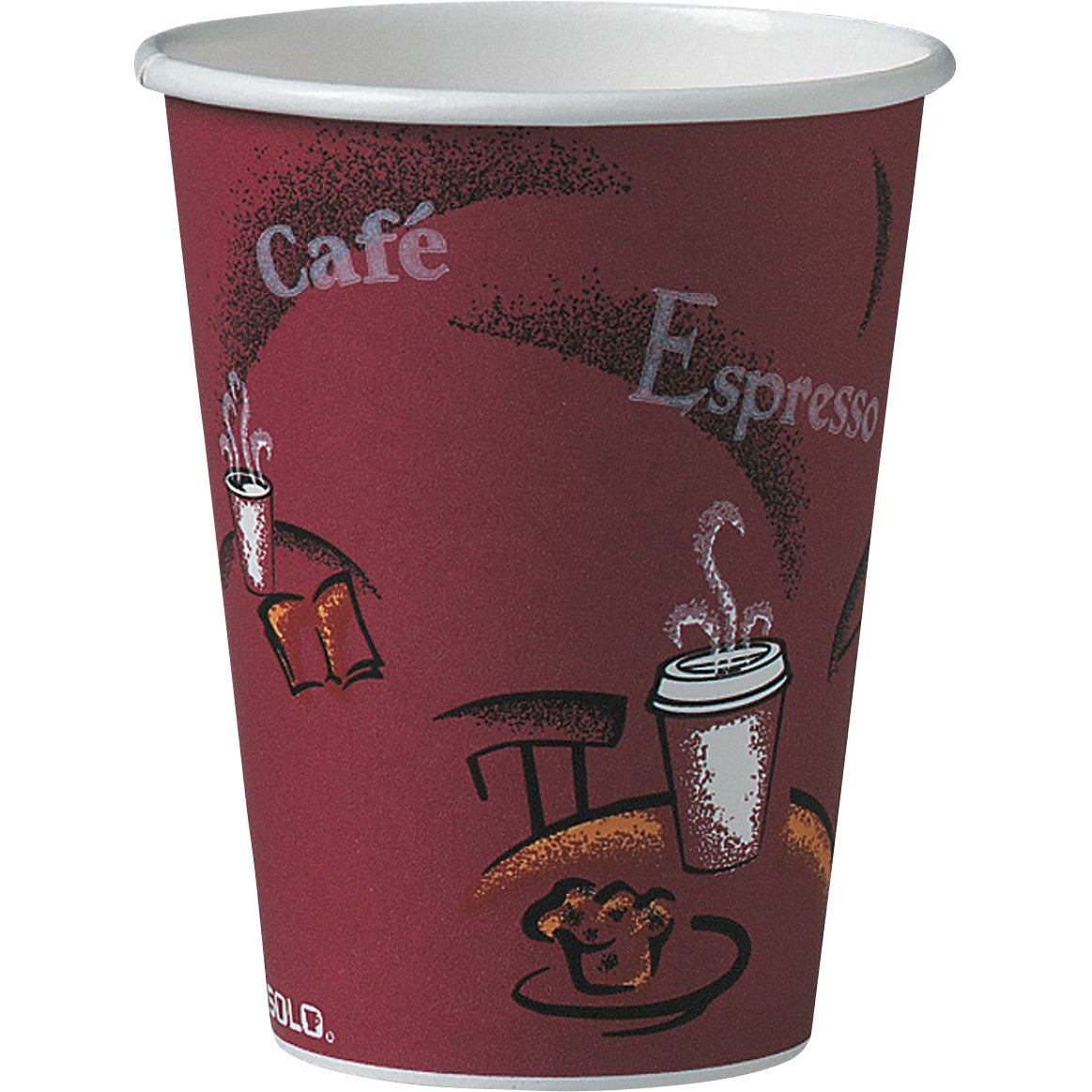 SOLO 12 OZ BISTRO HOT CUP 500 CT 412S15-0041