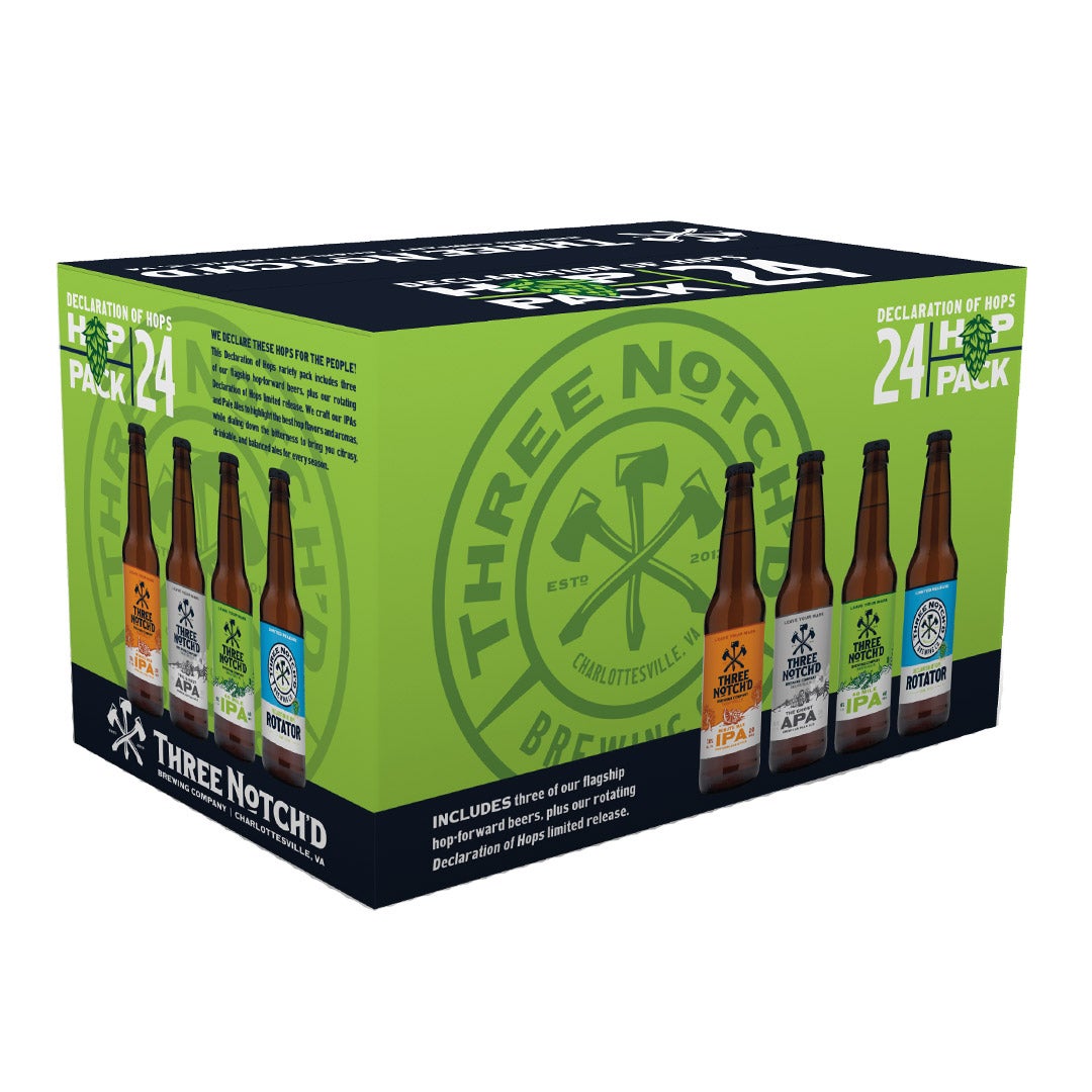 THREE NOTCH'D BREWING 24/12 OZ *CASE SALE* CHARLOTTESVILLE(9 QTS)