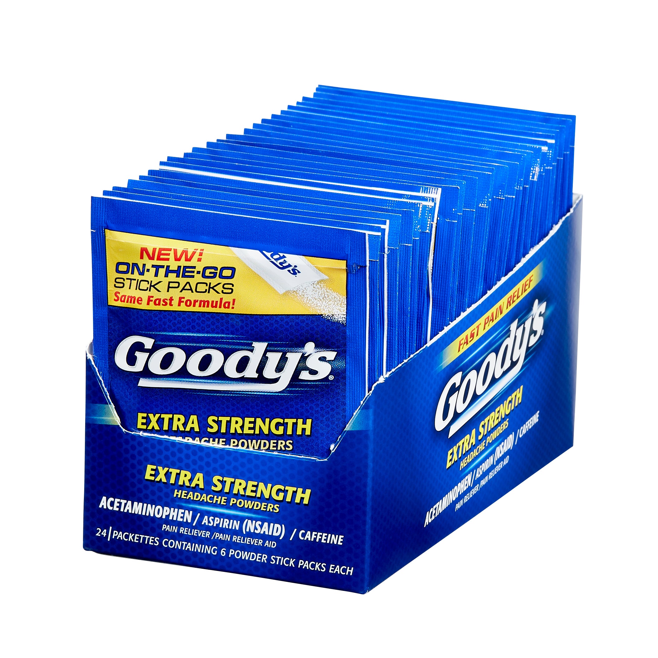 GOODY'S EXTRA STRENGTH HEADACHE POWDERS 24 COUNT / 6 POWDERS - Image 1