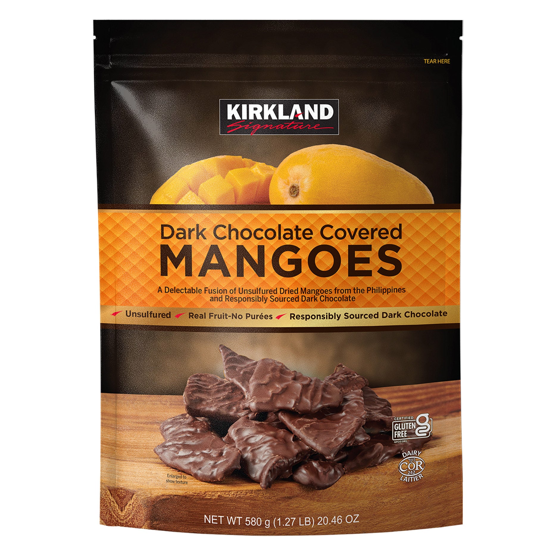 KIRKLAND SIGNATURE DARK CHOCOLATE MANGOS 20.5 OZ