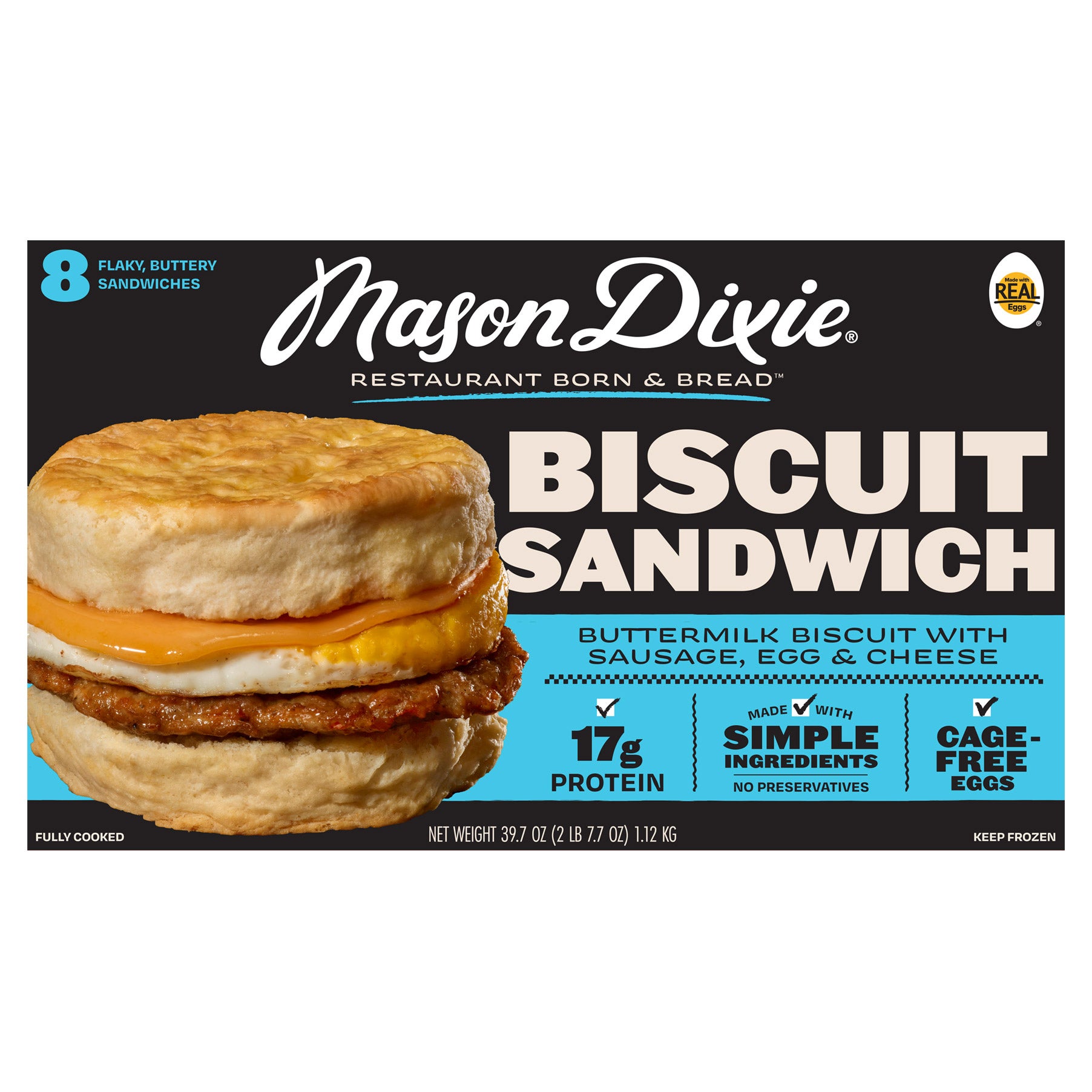 MASON DIXIE BISCUIT SANDWICH 8 COUNT BOX