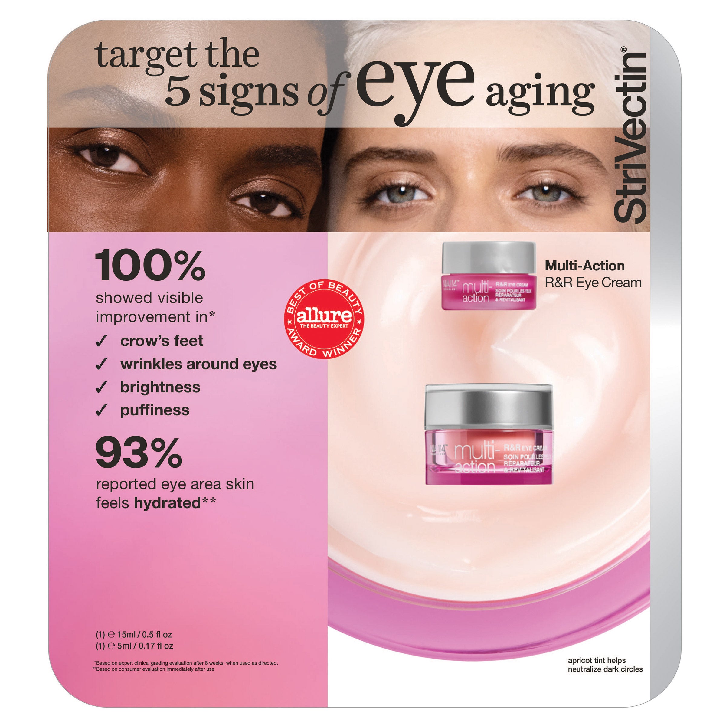 STRIVECTIN MULTI-ACTION R&R EYE CREAM .5 OZ + .17 OZ