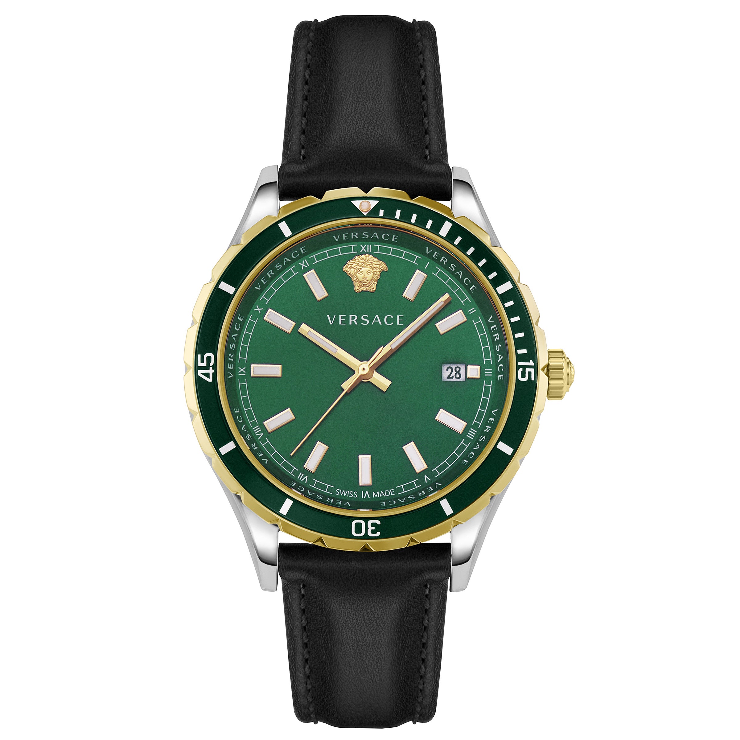VERSACE HELLENYIUM STAINLESS STEEL QUARTZ MENS WATCH