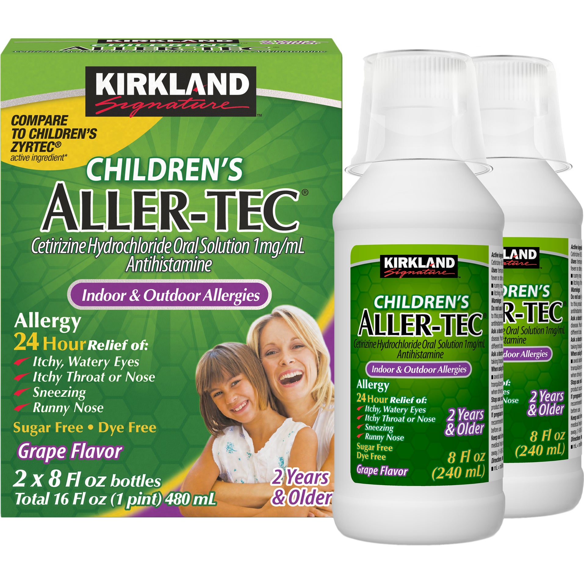KIRKLAND SIGNATURE CHILDREN'S ALLER-TEC 2 X 8 OUNCE - Image 1