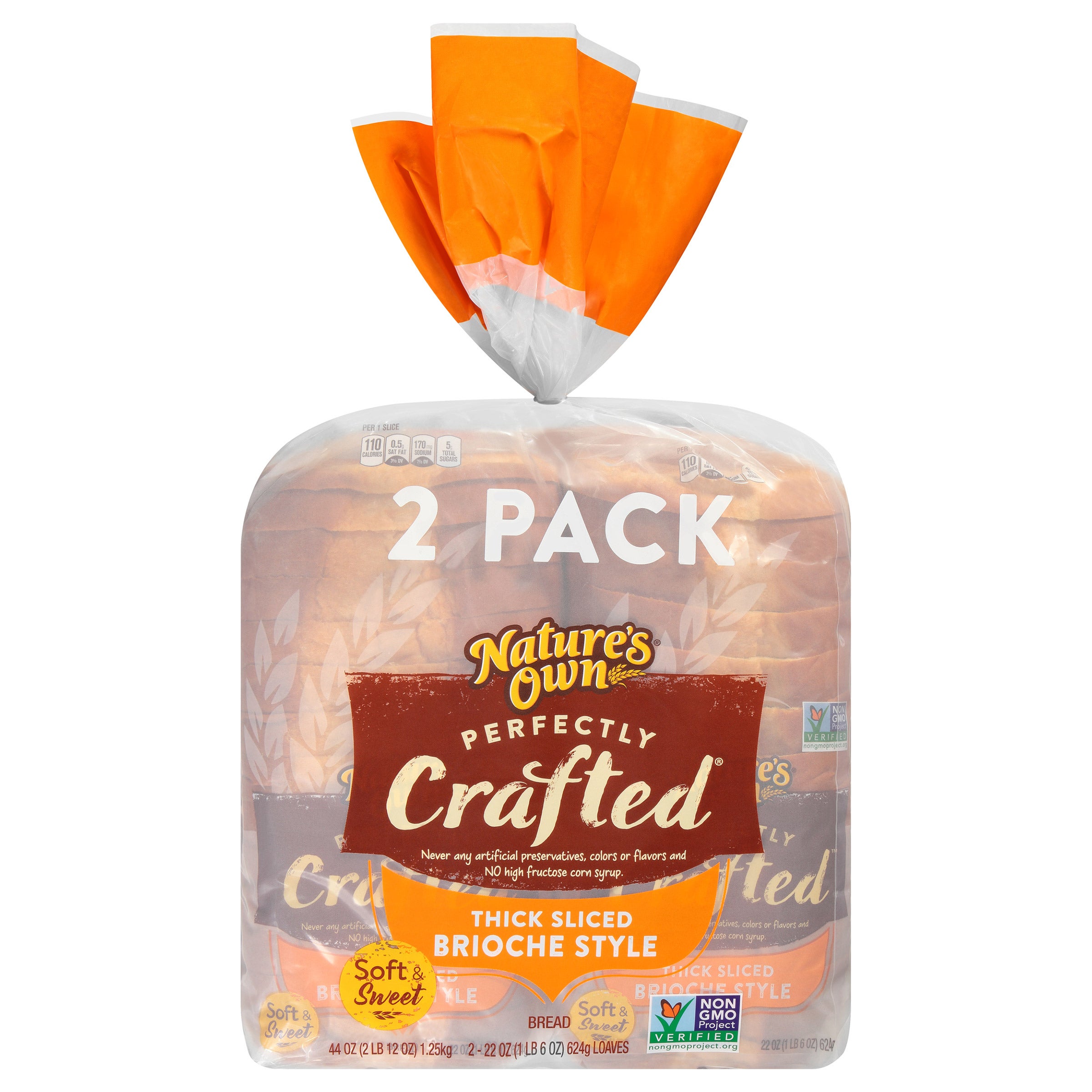 NATURE'S OWN PERFECTLY CRAFTED BRIOCHE 2/22 OZ
