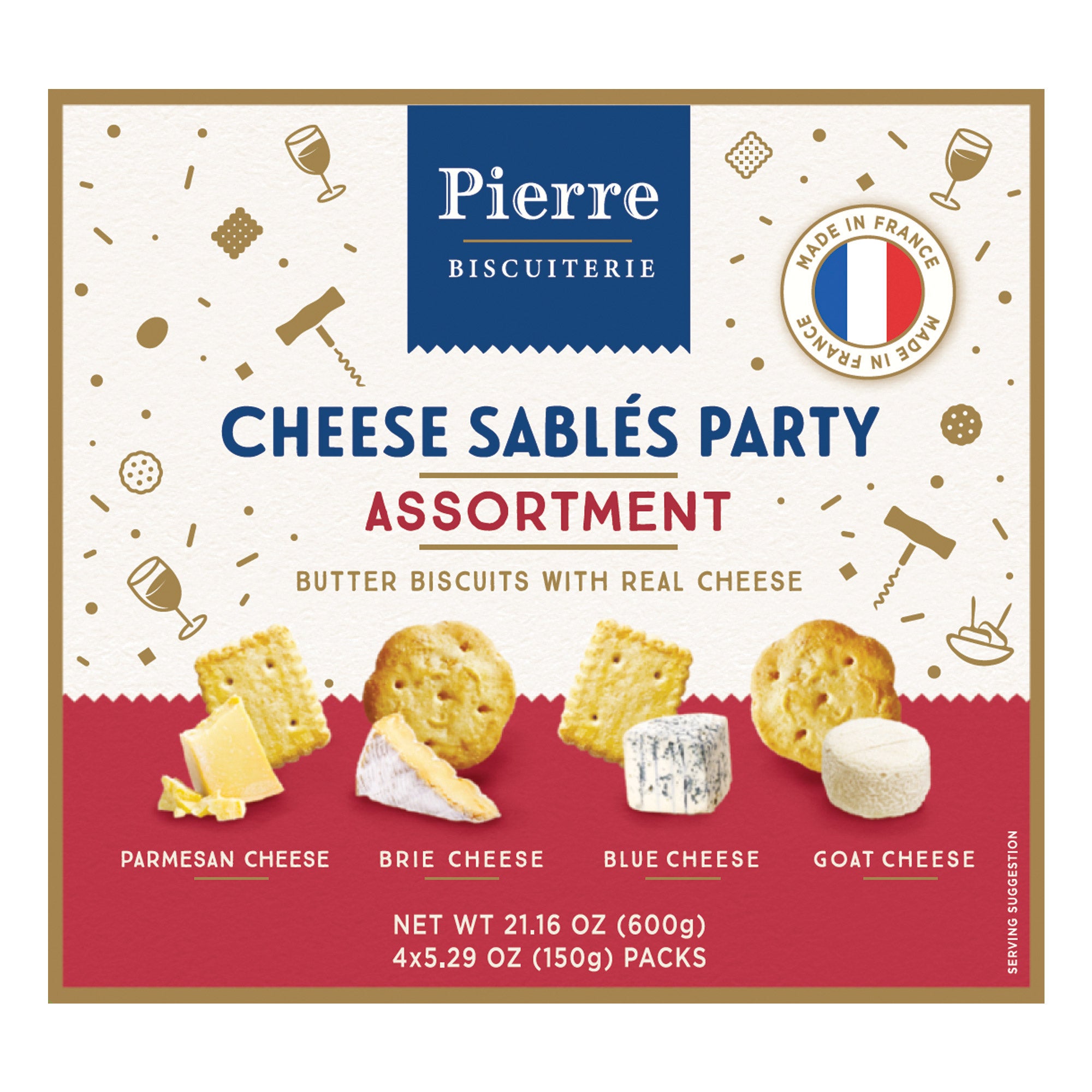 PIERRE BISCUITERIE CHEESE BUTTER BISCUITS 21.16 OUNCE BOX - Image 1