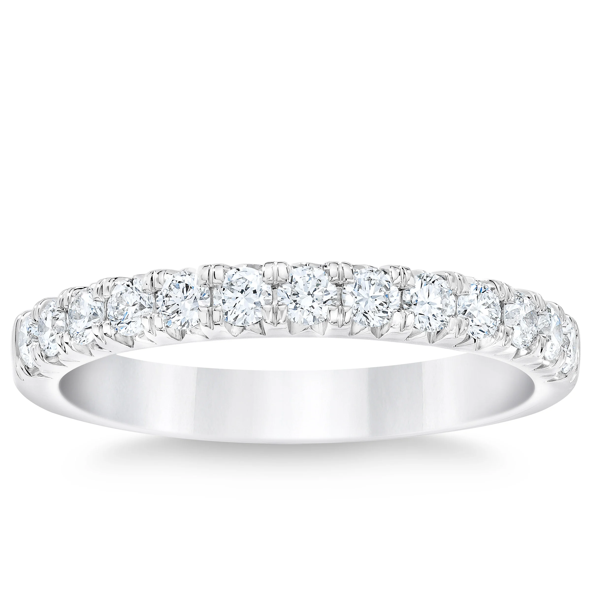 PLATINUM VS2 F 0.50CTW ROUND DIAMOND BAND SIZE 6