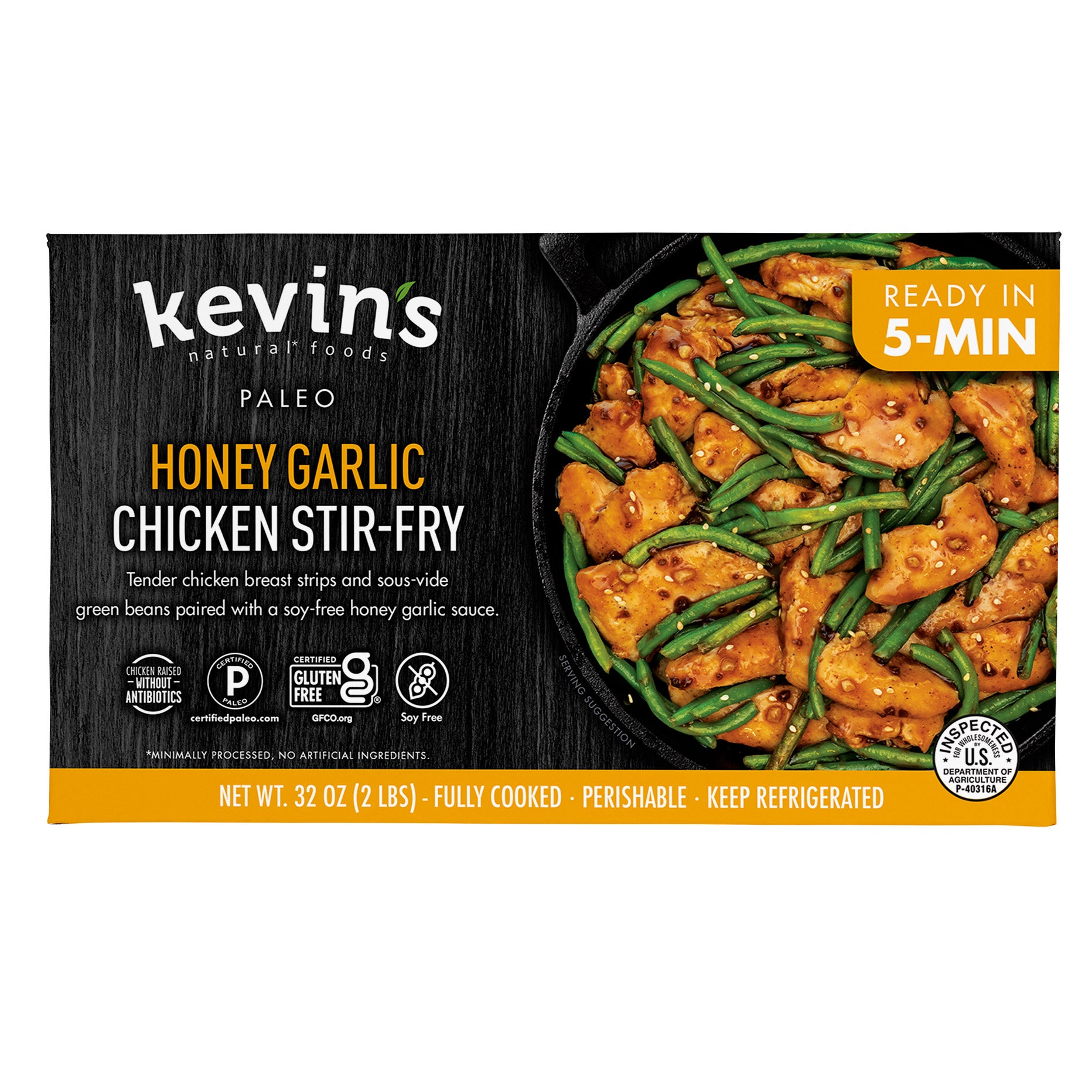 KEVINS HONEY GARLIC CHICKEN STIR FRY 32 OZ (2 LBS)