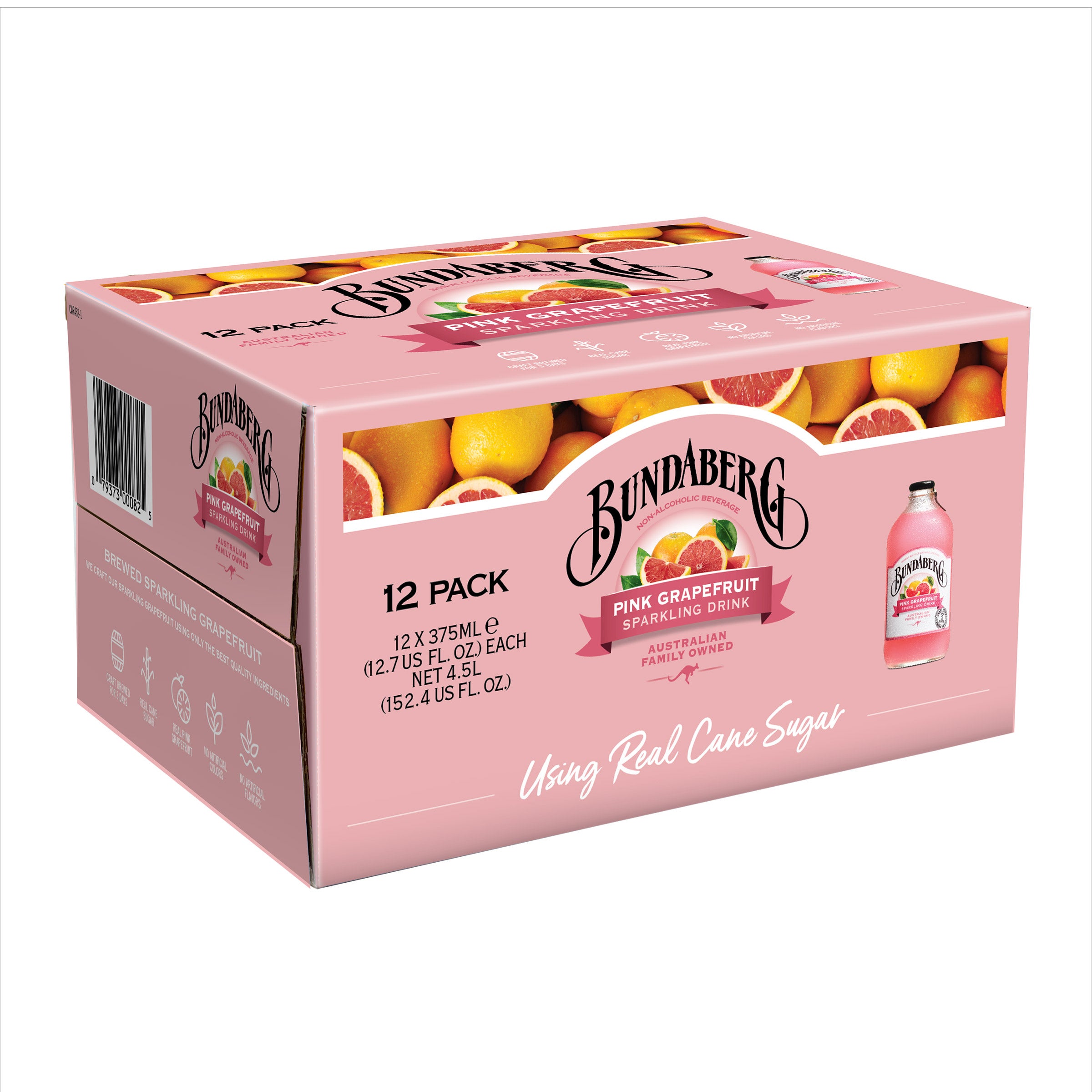 BUNDABERG PINK GRAPEFRUIT 12/12.7 OUNCE BOTTLES