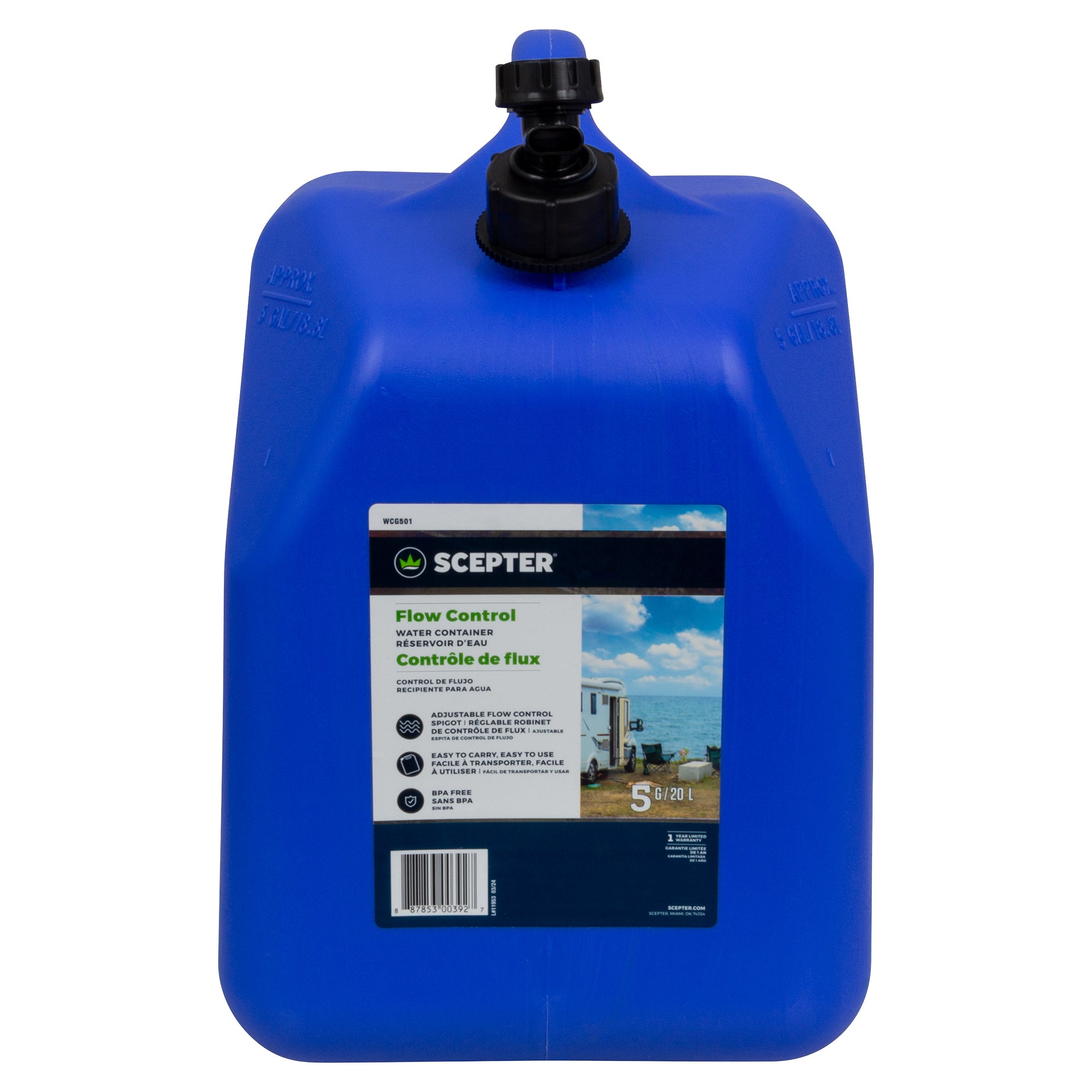 SCEPTER FLOW CONTROL WATER CONTAINER 5G - Image 1