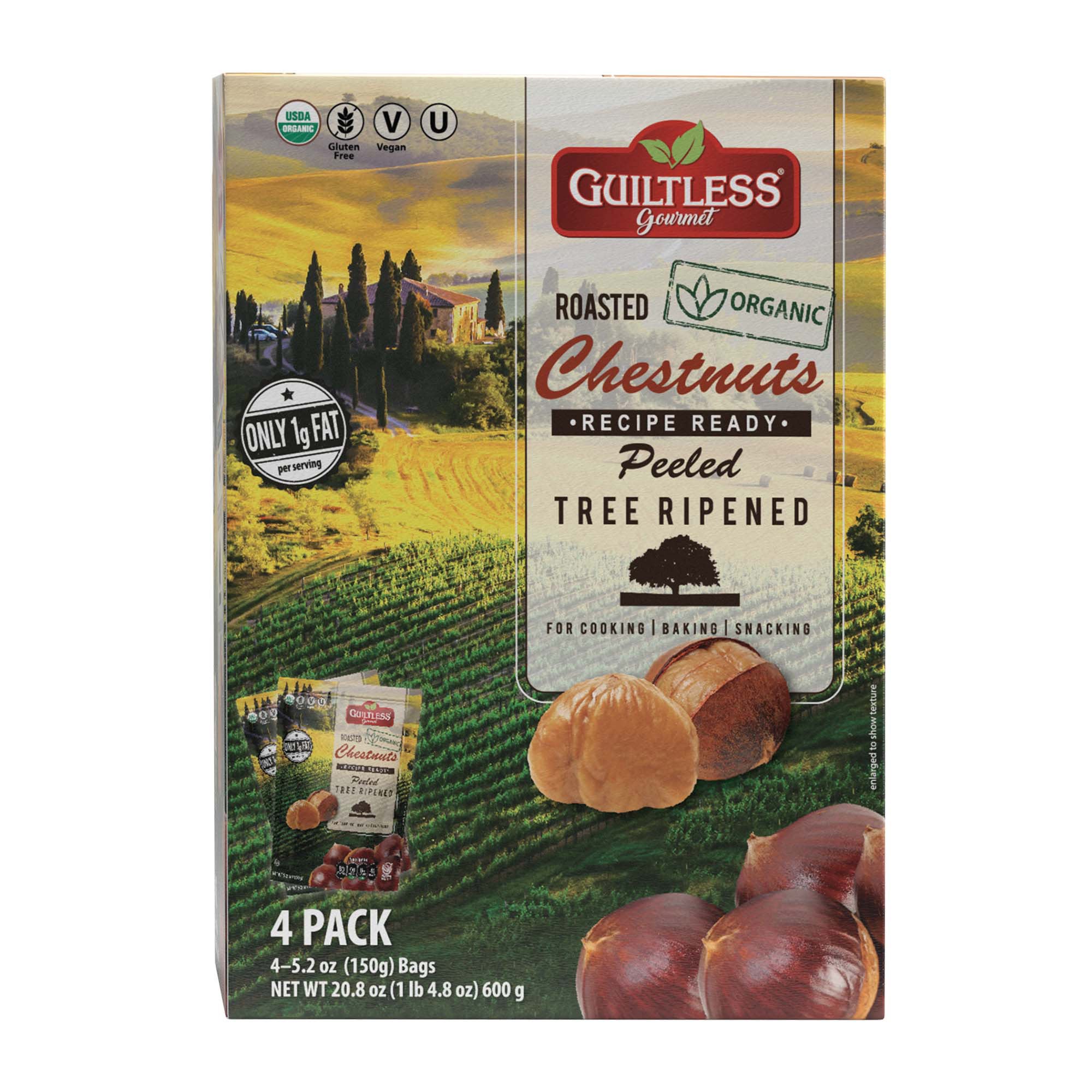 GUILTLESS GOURMET ORGANIC CHESTNUTS 4/5.2 OUNCES