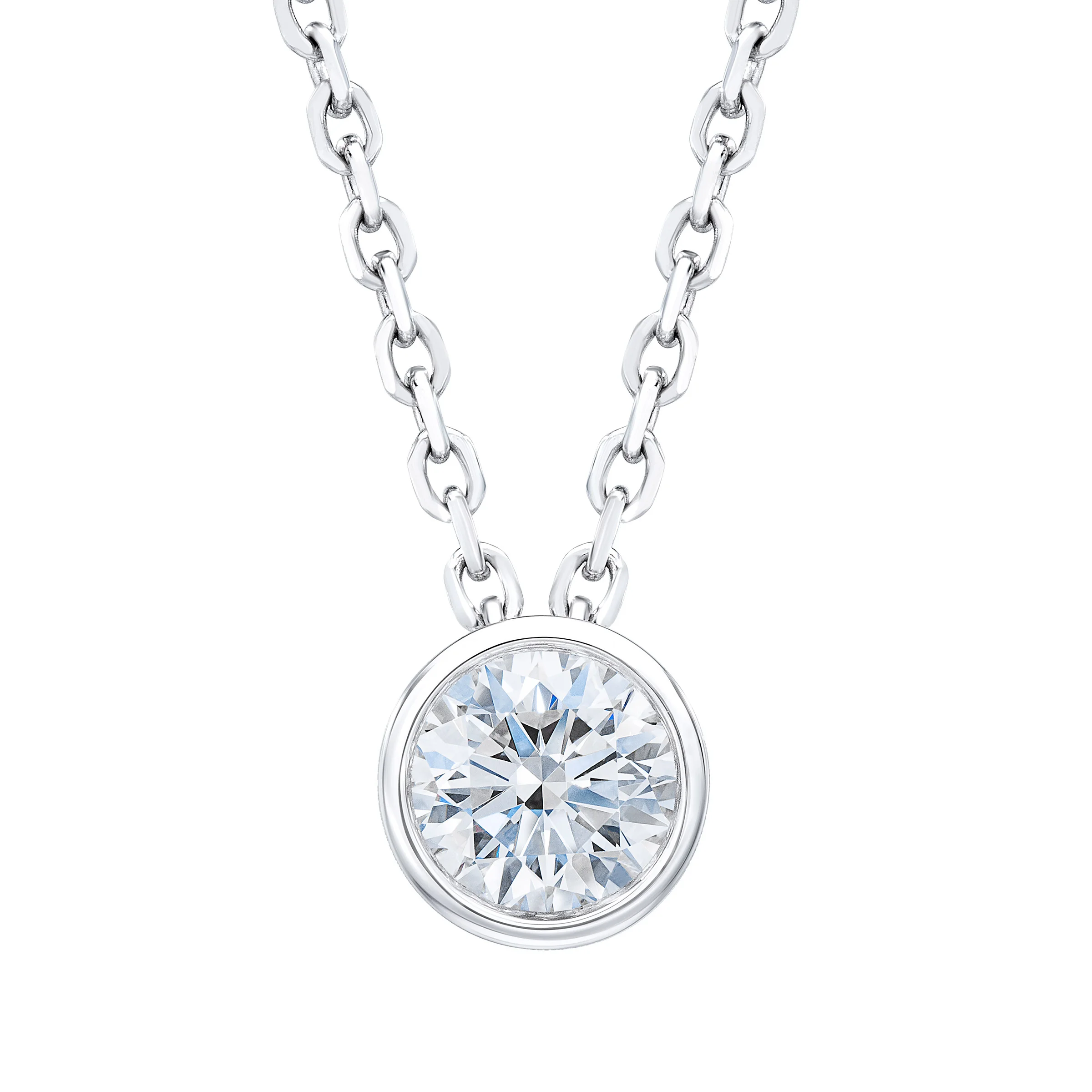 14KT WHITE GOLD VS2 G 0.50CTW ROUND DIAMOND PENDANT - Image 1
