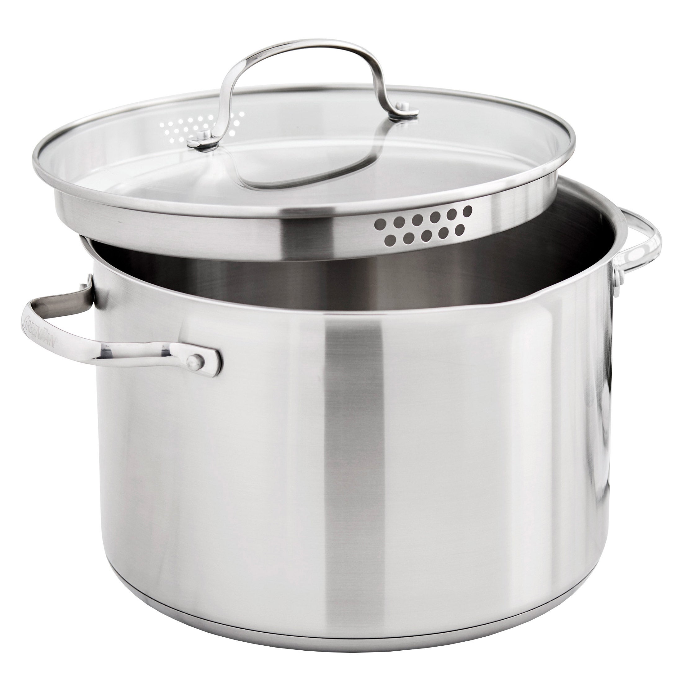 GREENPAN STAINLESS STEEL 8-QUART STOCK POT
