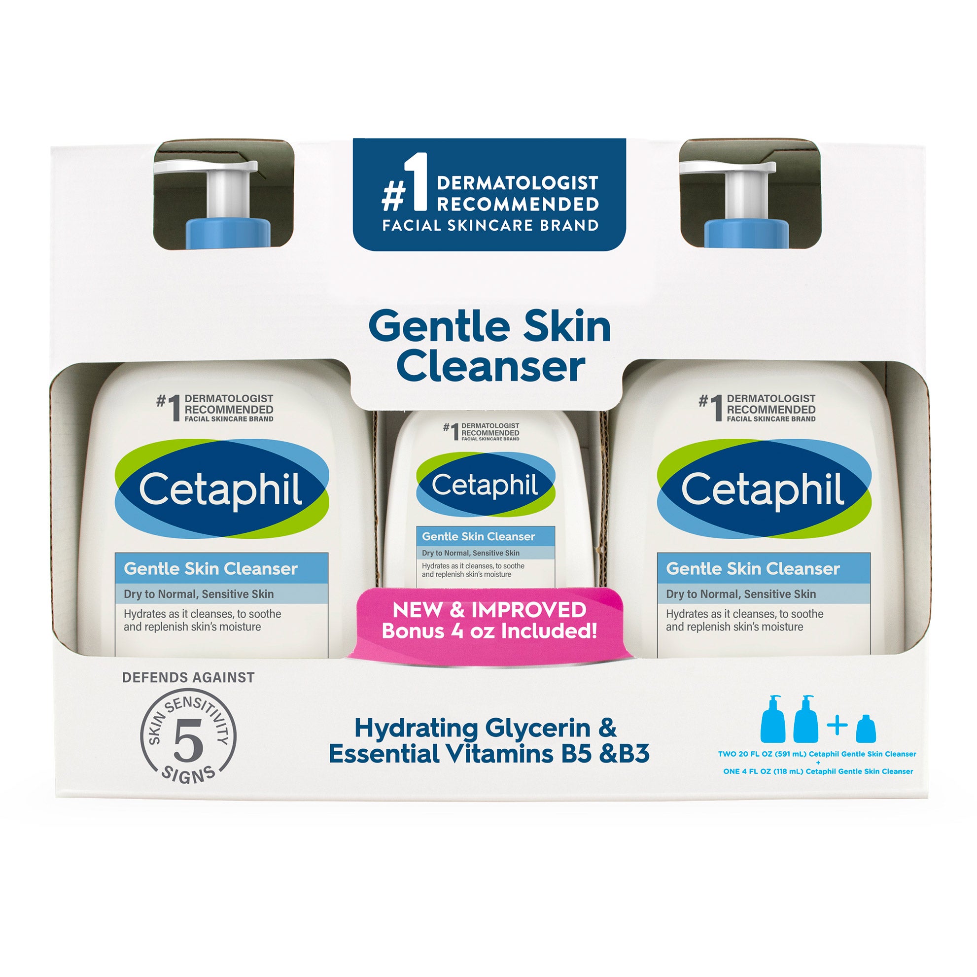 CETAPHIL SKIN CLEANSER 2/20 FL OZ + 4 FL OZ