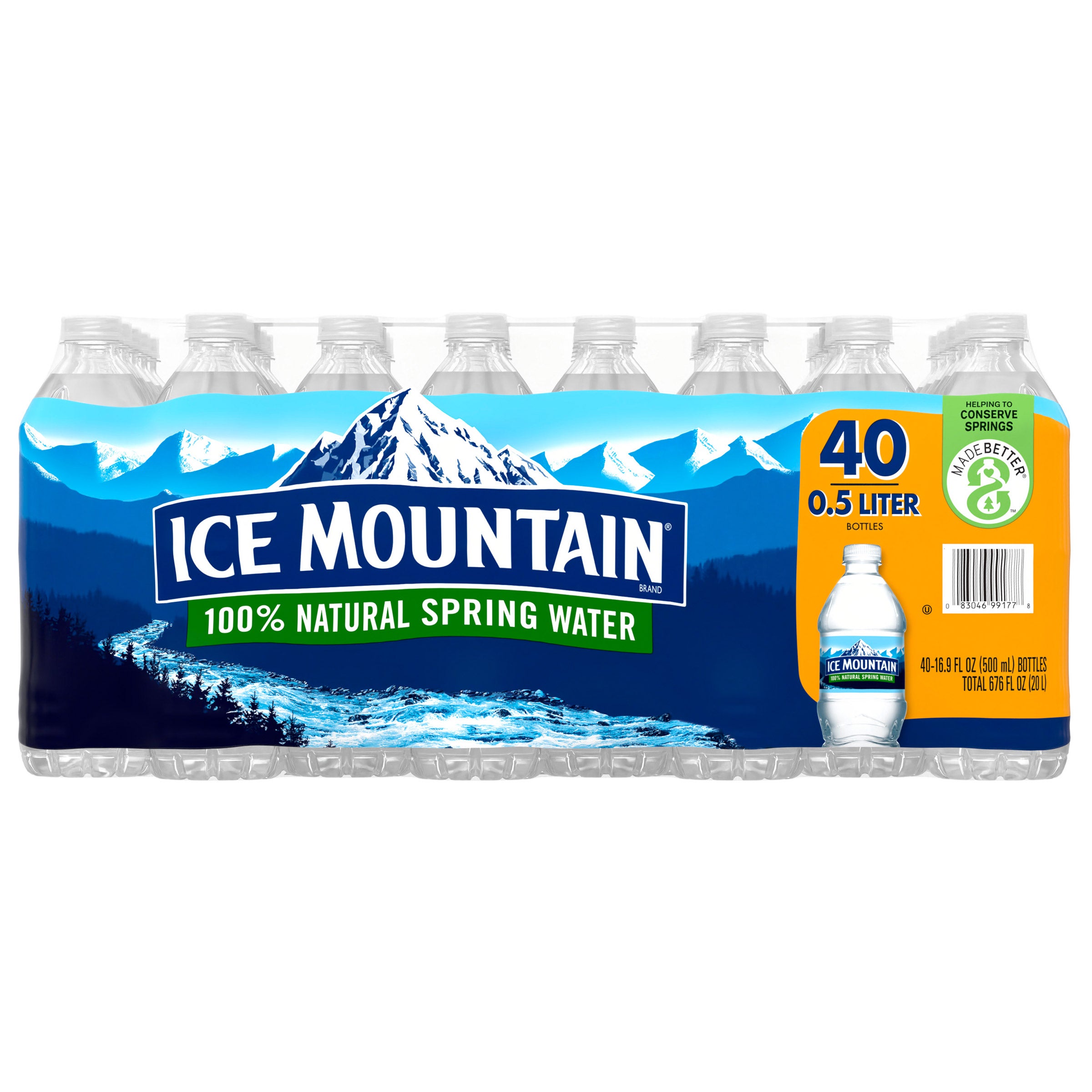 ICE MOUNTAIN SPRING WATER 40/16.9 OUNCE BOTTLES