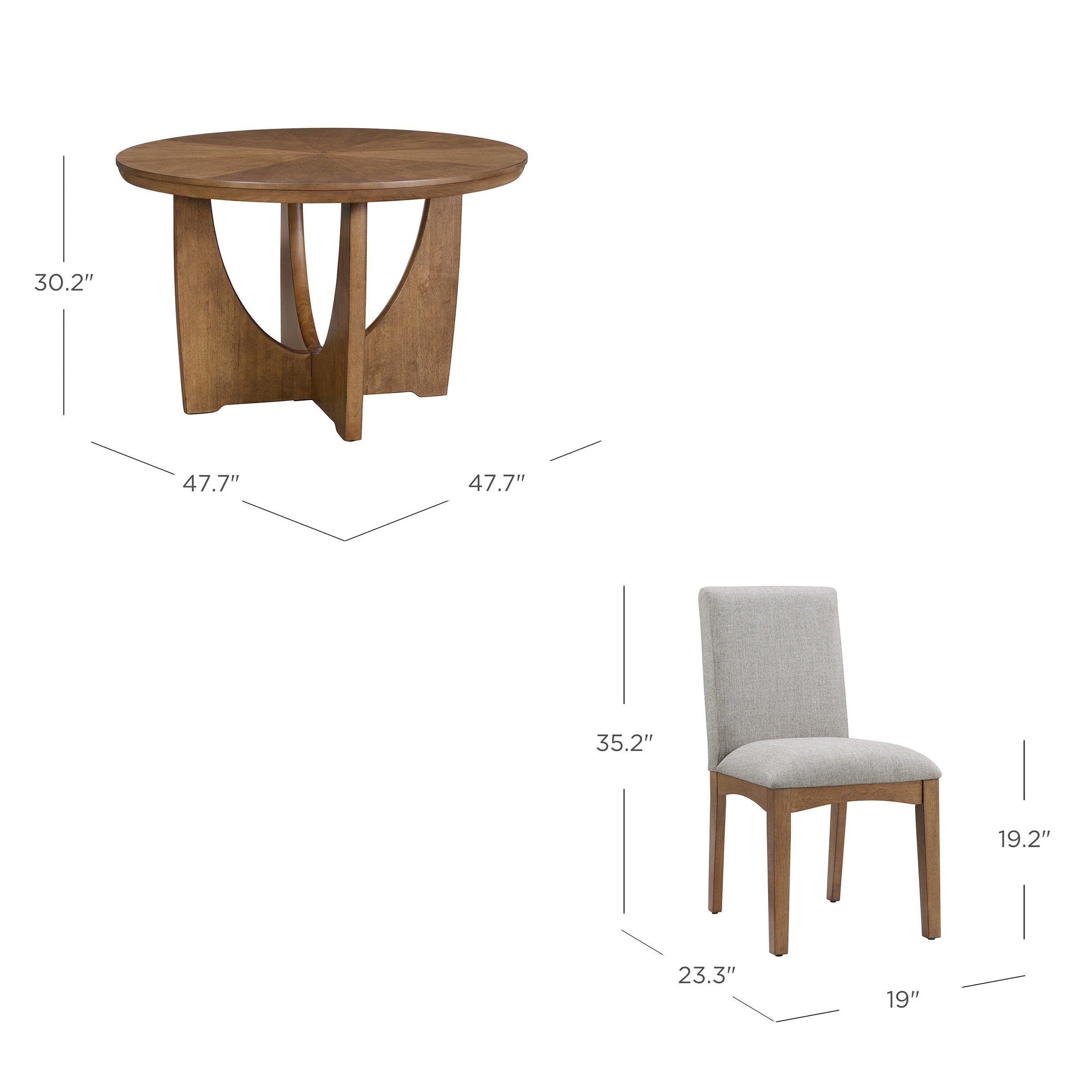 BAYSIDE FURNISHINGS ARIANA 5-PIECE DINING SET - Image 1