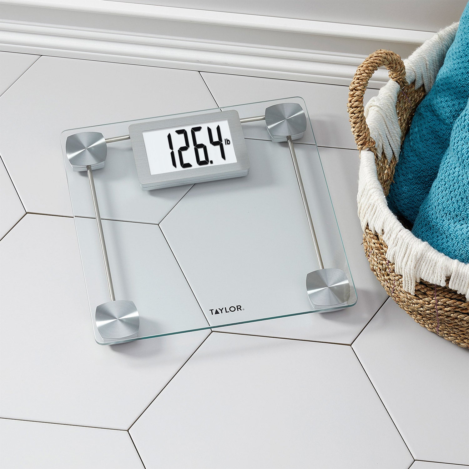 TAYLOR GLASS DIGITAL SCALE EXTRA LARGE READOUT