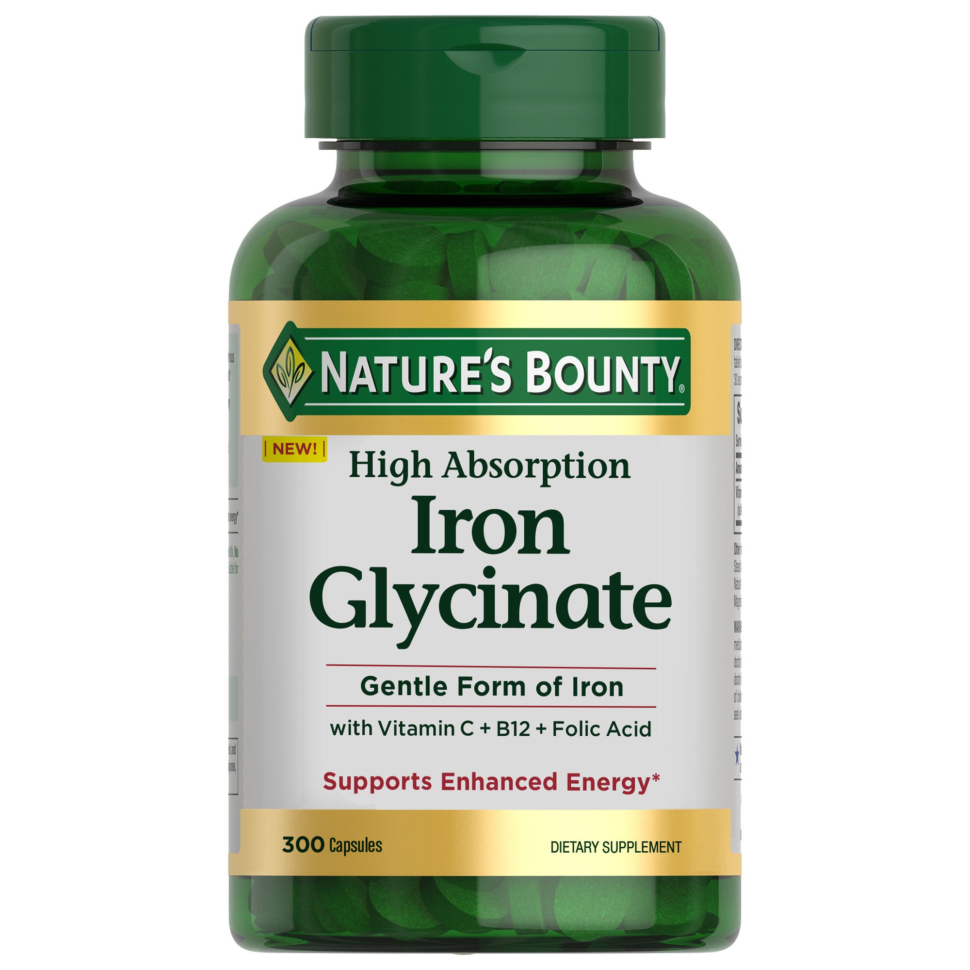 NATURE'S BOUNTY IRON GLYCINATE 300CT