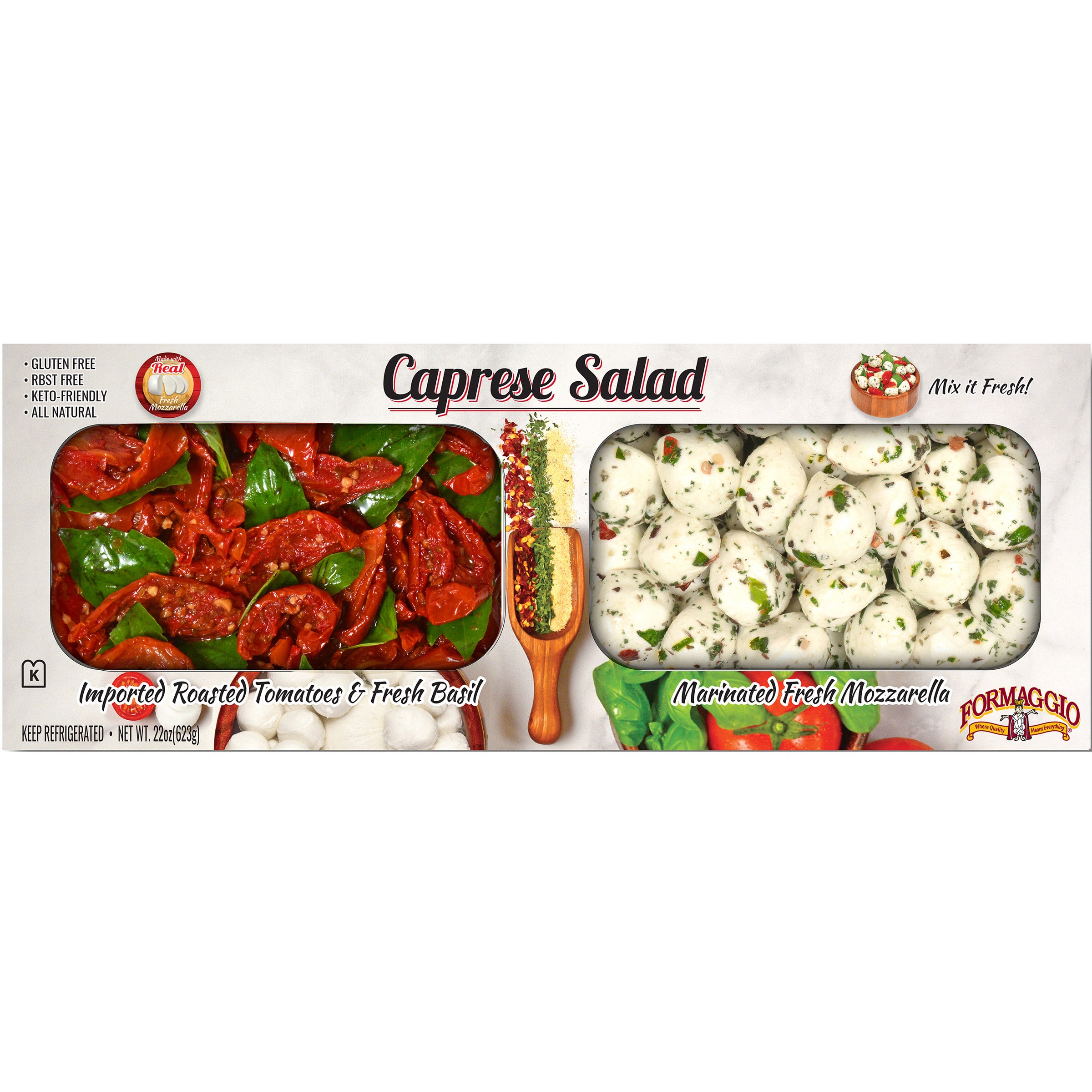 FORMAGGIO CAPRESE SALAD KIT 22 OZ (1.37 LBS)